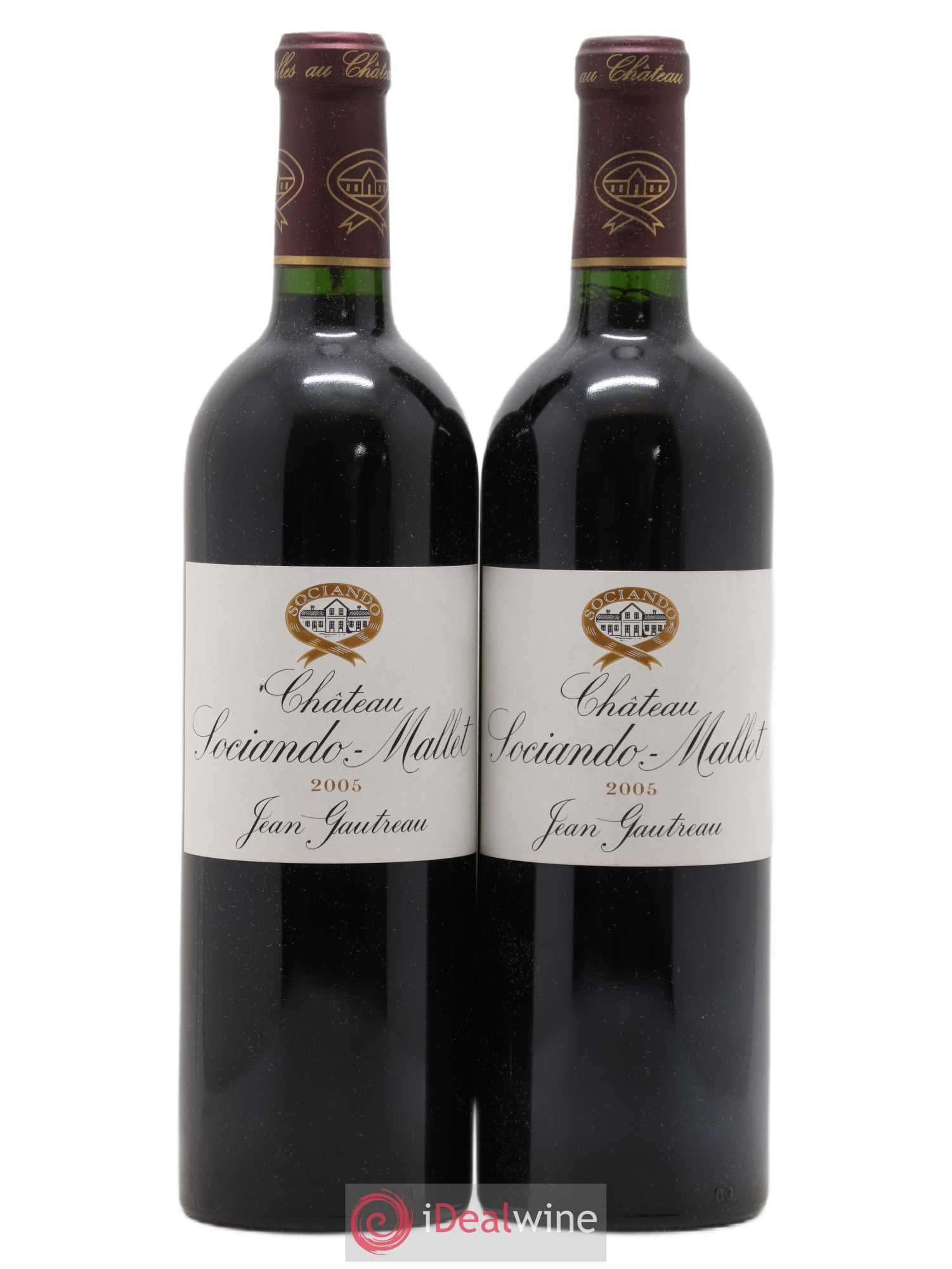 Château Sociando Mallet 2005 - Lot de 2 bouteilles - 0