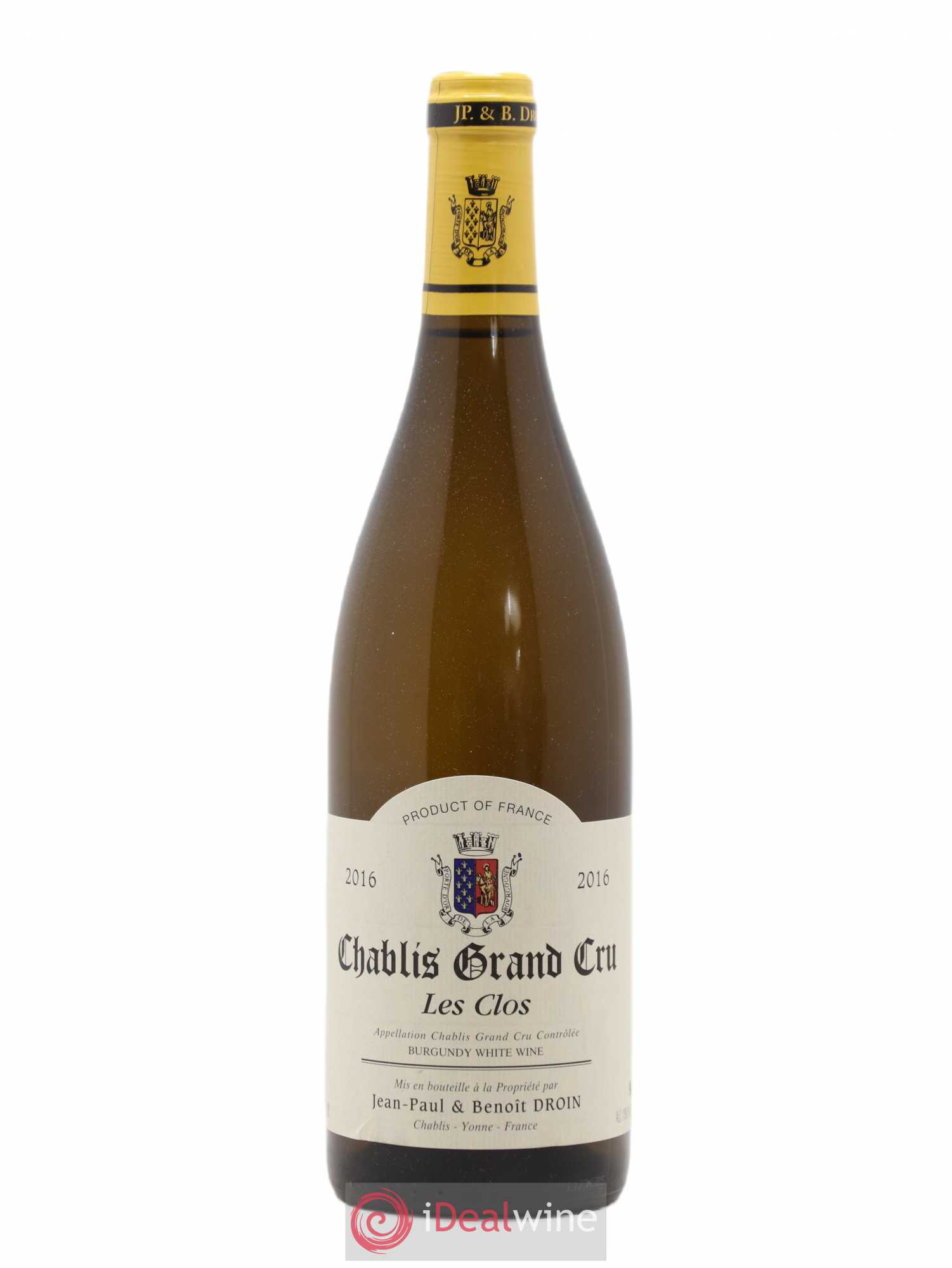 Chablis Grand Cru Les Clos Jean-Paul & Benoît Droin (Domaine) 2016 - Lot de 1 bouteille - 0