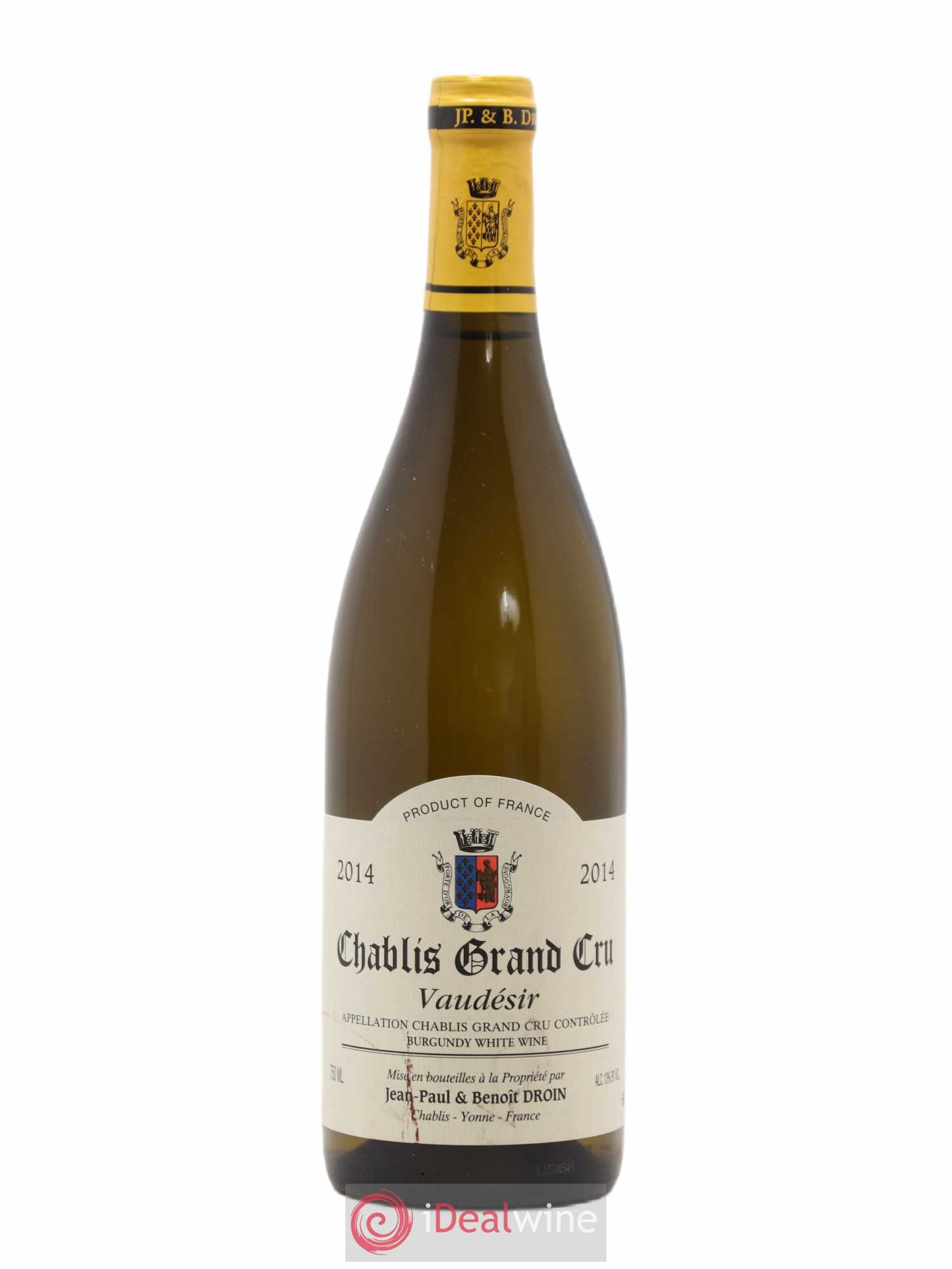 Chablis Grand Cru Vaudésir Jean-Paul & Benoît Droin (Domaine) 2014 - Lot de 1 bouteille - 0
