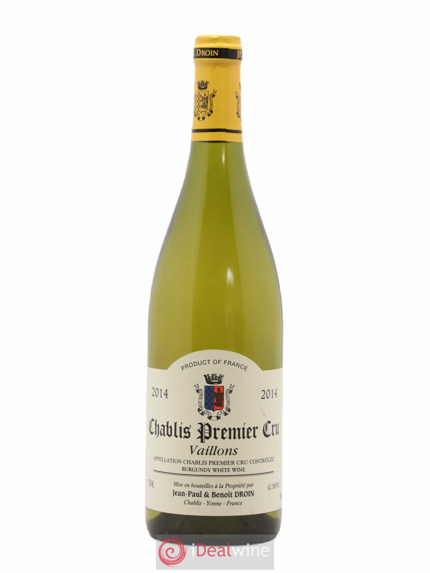 Chablis 1er Cru Vaillons Jean-Paul & Benoît Droin (Domaine) 2014 - Lot de 1 bouteille - 0