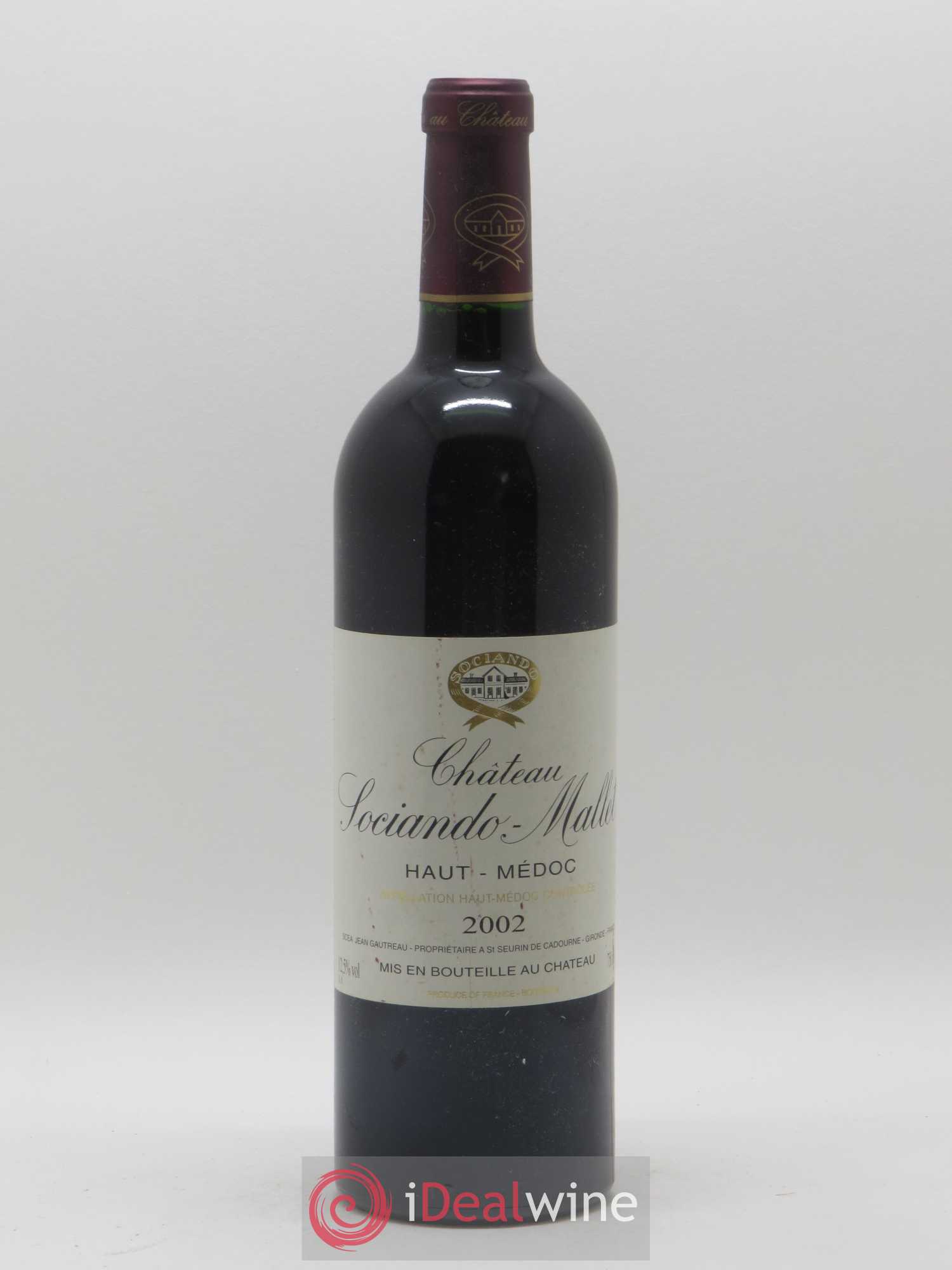 Château Sociando Mallet 2002 - Lot de 1 bouteille - 0