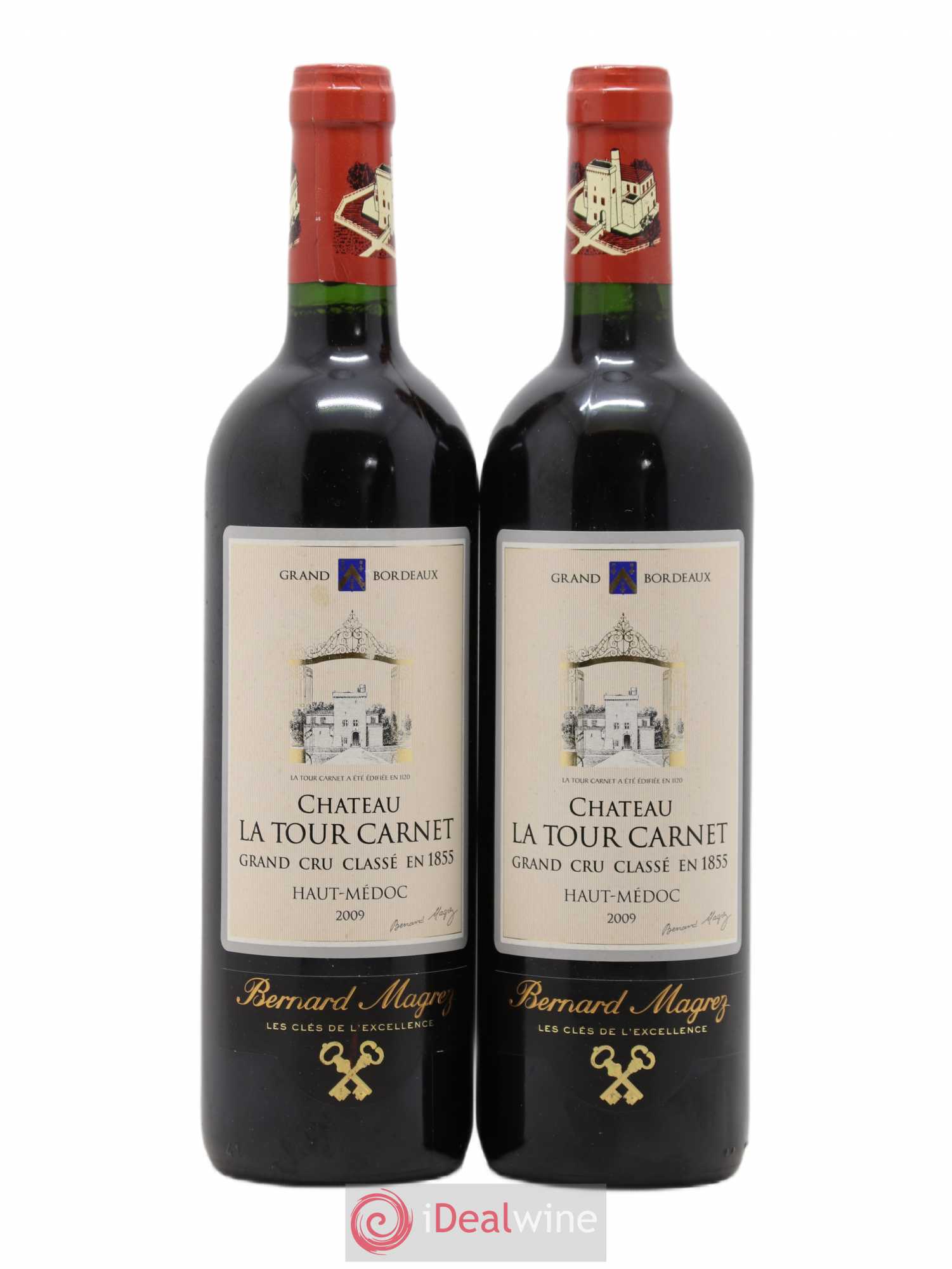 Château la Tour Carnet 4ème Grand Cru Classé 2009 - Lot de 2 bouteilles - 0
