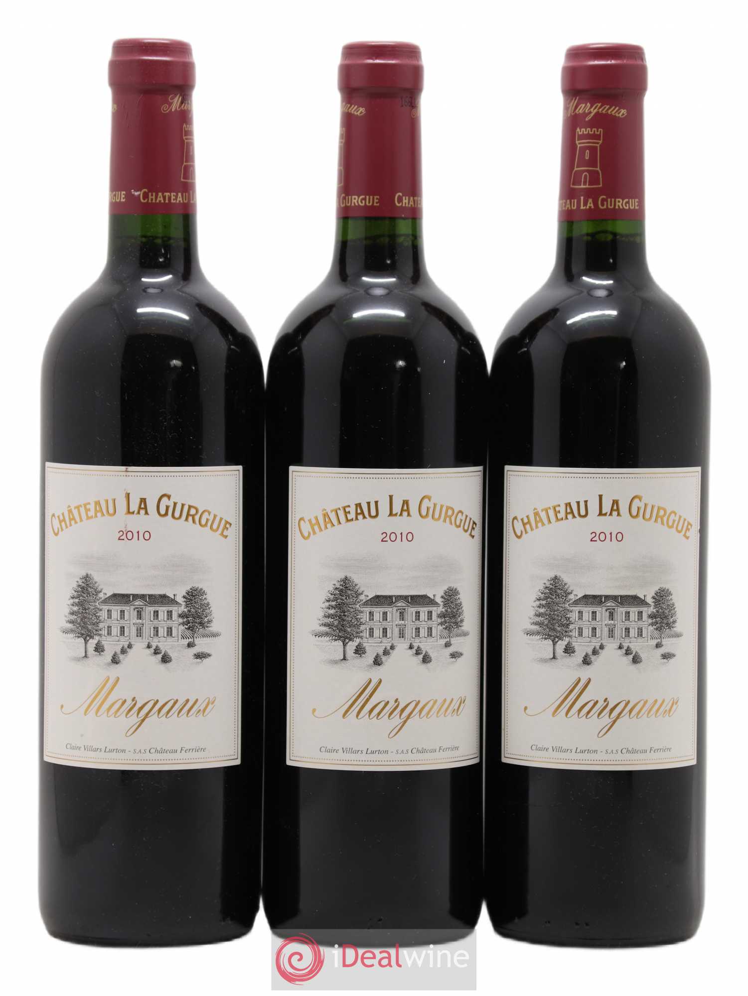 Château la Gurgue Cru Bourgeois 2010 - Lot de 3 bouteilles - 0