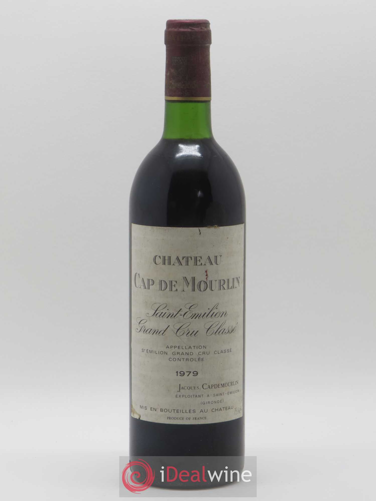 Château Cap de Mourlin Grand Cru Classé 1979 - Lot de 1 bouteille - 0