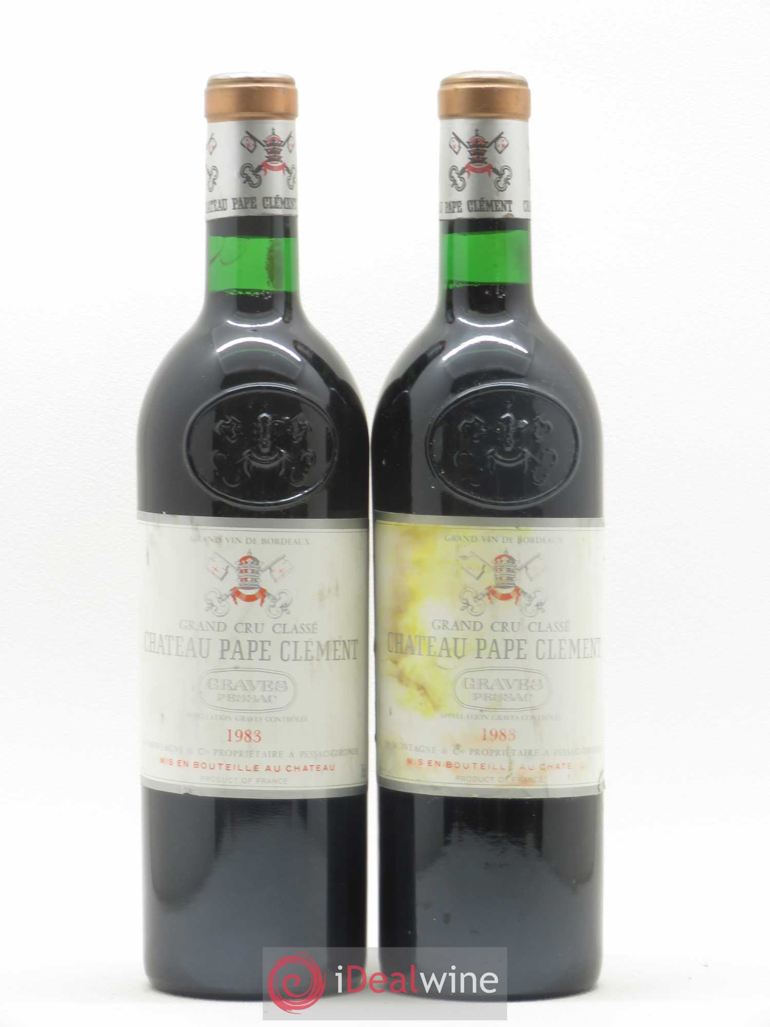 Château Pape Clément Cru Classé de Graves 1983 - Lot de 2 bouteilles - 0