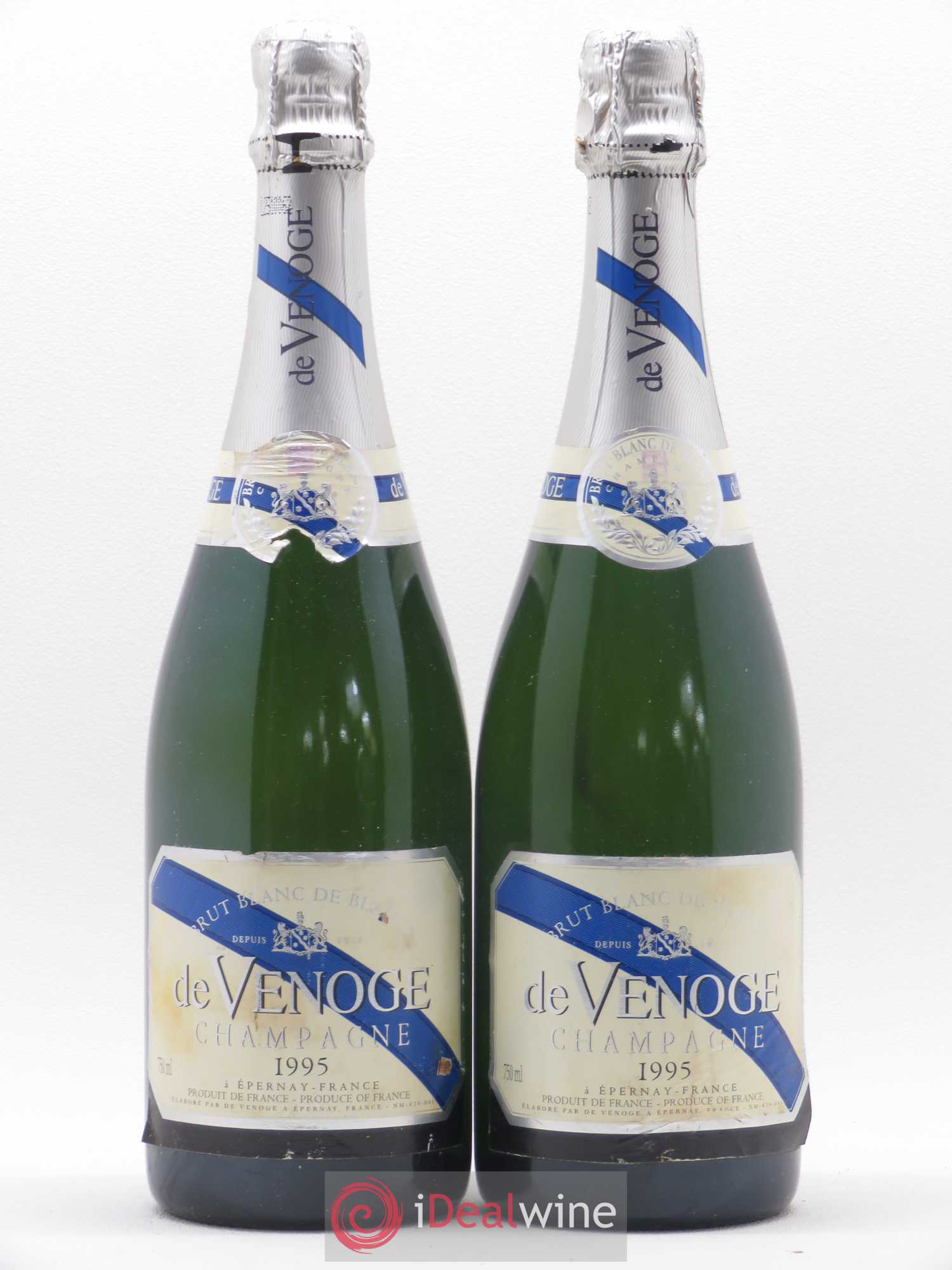 Champagne Brut Blanc de Blancs De Venoge 1995 - Posten von 2 Flaschen - 0