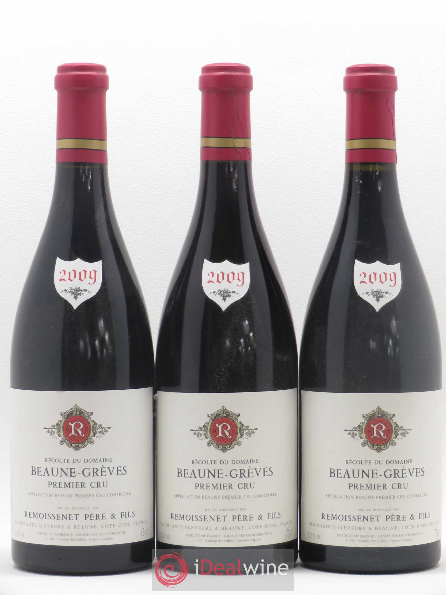 Beaune 1er Cru Grèves Maison Remoissenet 2009 - Posten von 3 Flaschen - 0
