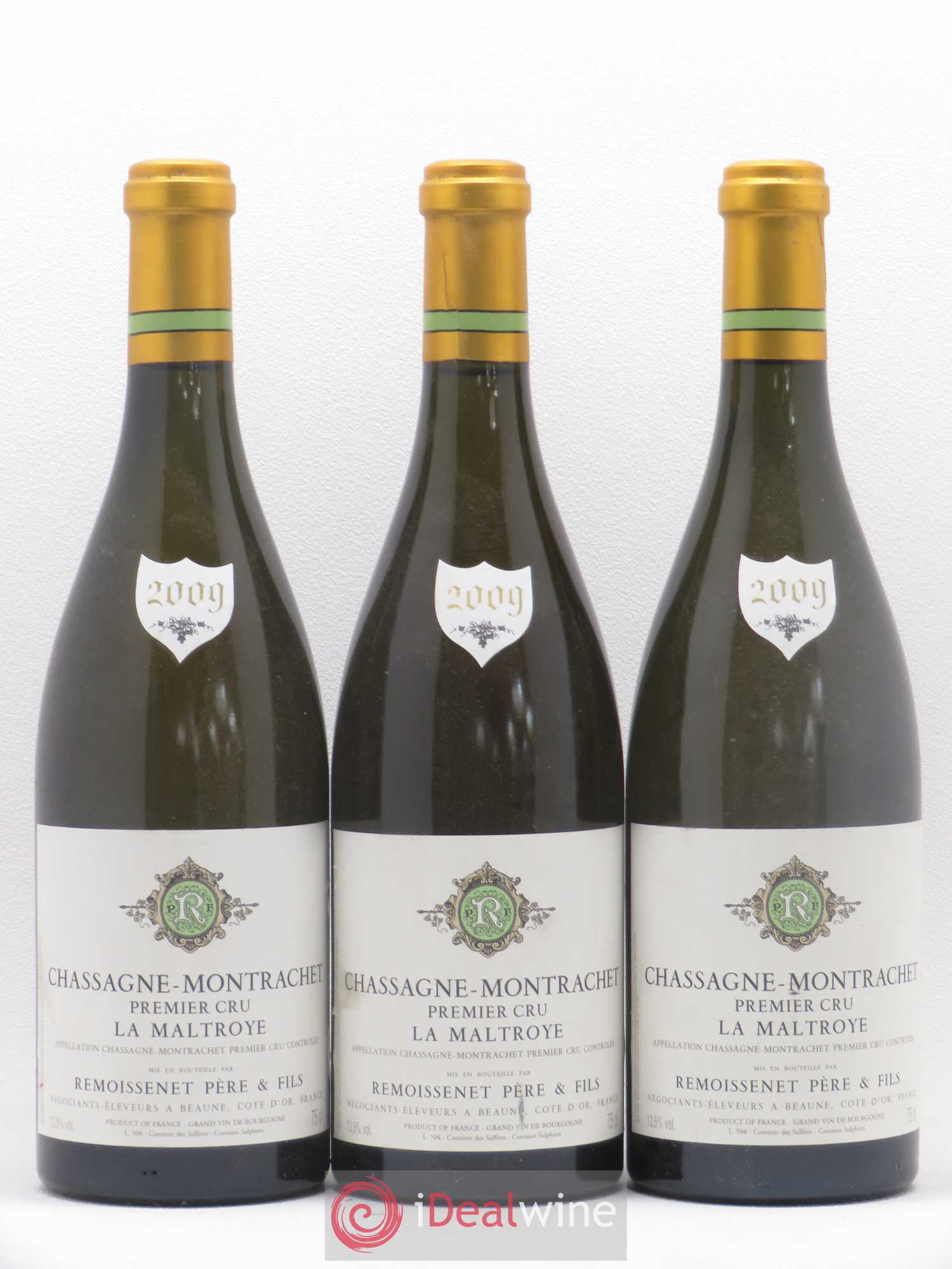 Chassagne-Montrachet 1er Cru La Maltroye Maison Remoissenet 2009 - Lotto di 3 bottiglie - 0