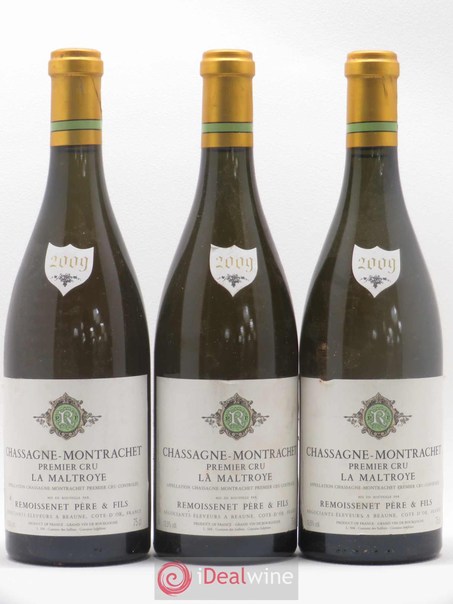 Chassagne-Montrachet 1er Cru La Maltroye Maison Remoissenet 2009 - Posten von 3 Flaschen - 0