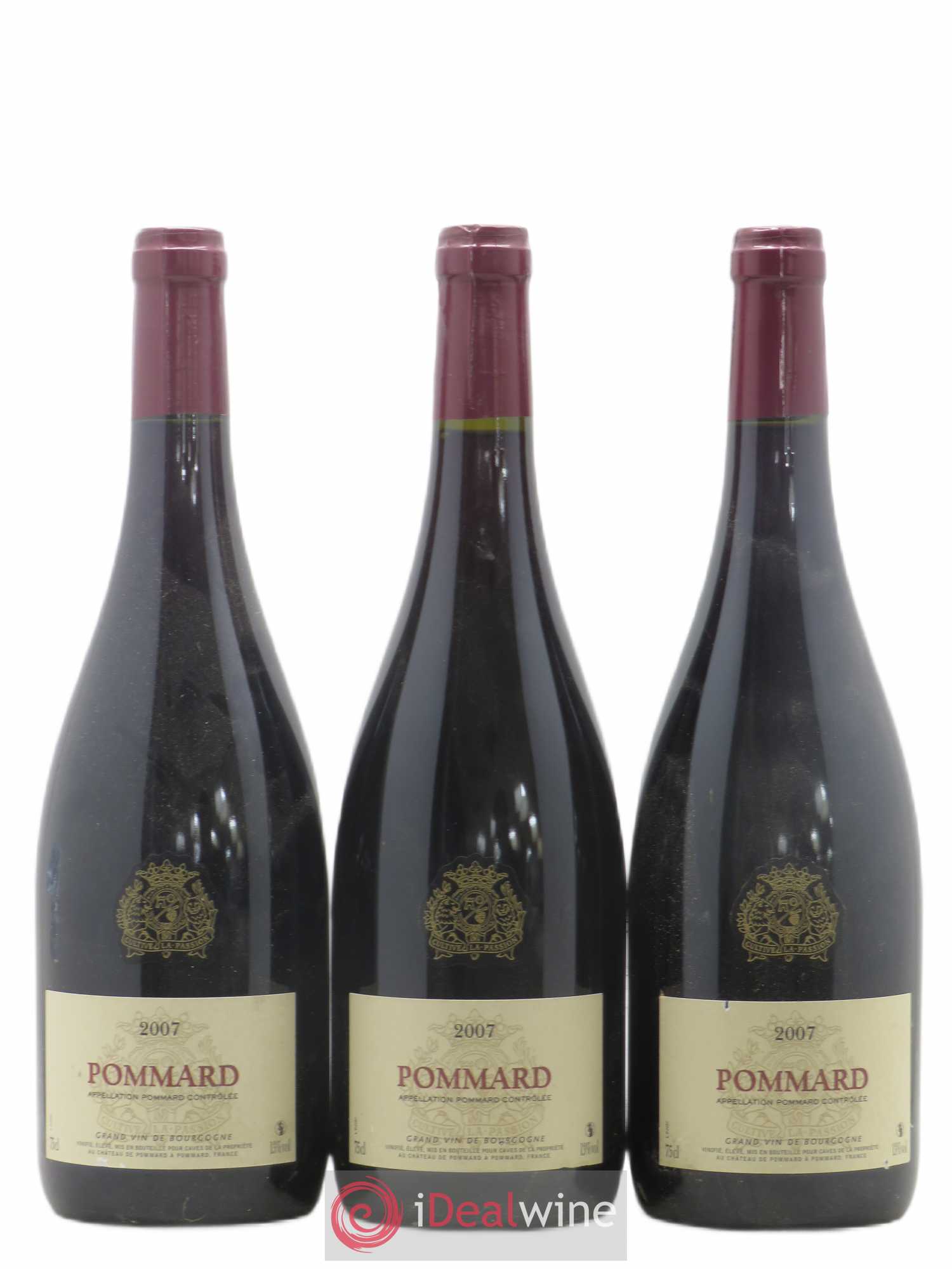 Pommard Château de Pommard Pour Cave de la propriété 2007 - Posten von 3 Flaschen - 0