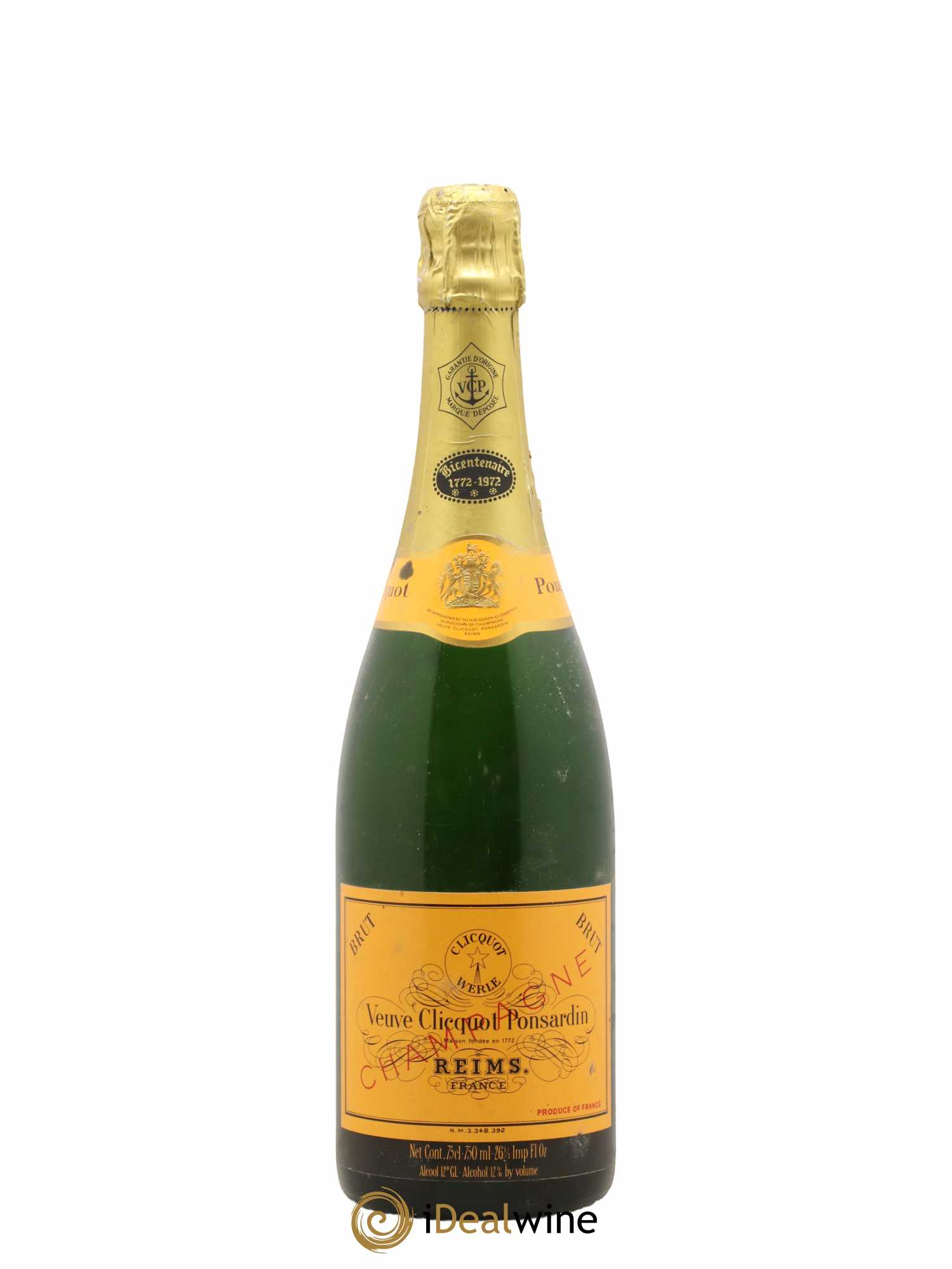 Champagne Bicentenaire 1772 - 1972 Veuve Clicquot - Lot de 1 bouteille - 0