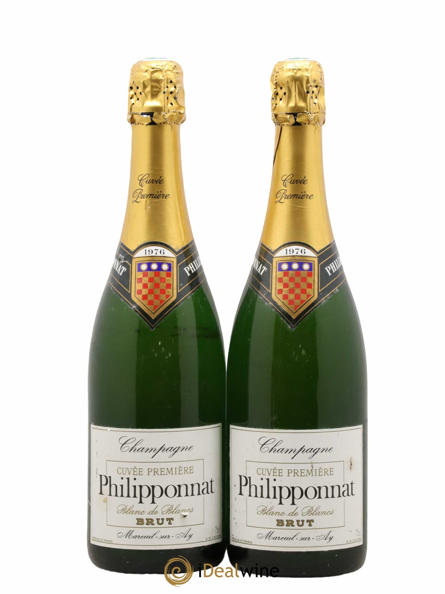 Champagne Brut Blanc de Blancs Cuvée Première Philipponnat 1976 - Posten von 2 Flaschen - 0