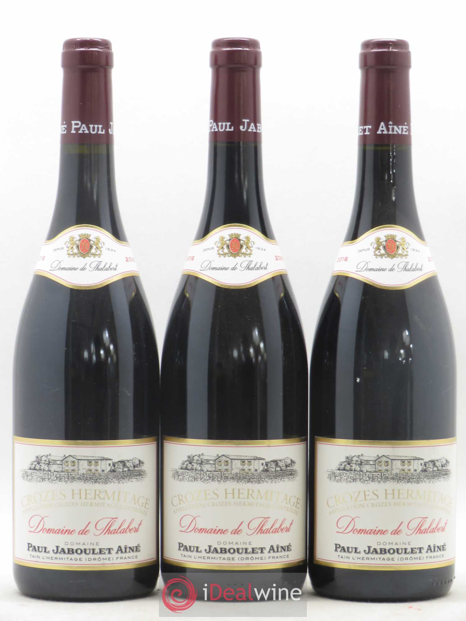 Crozes-Hermitage Domaine de Thalabert Paul Jaboulet Ainé 2016 - Lot de 3 bouteilles - 0