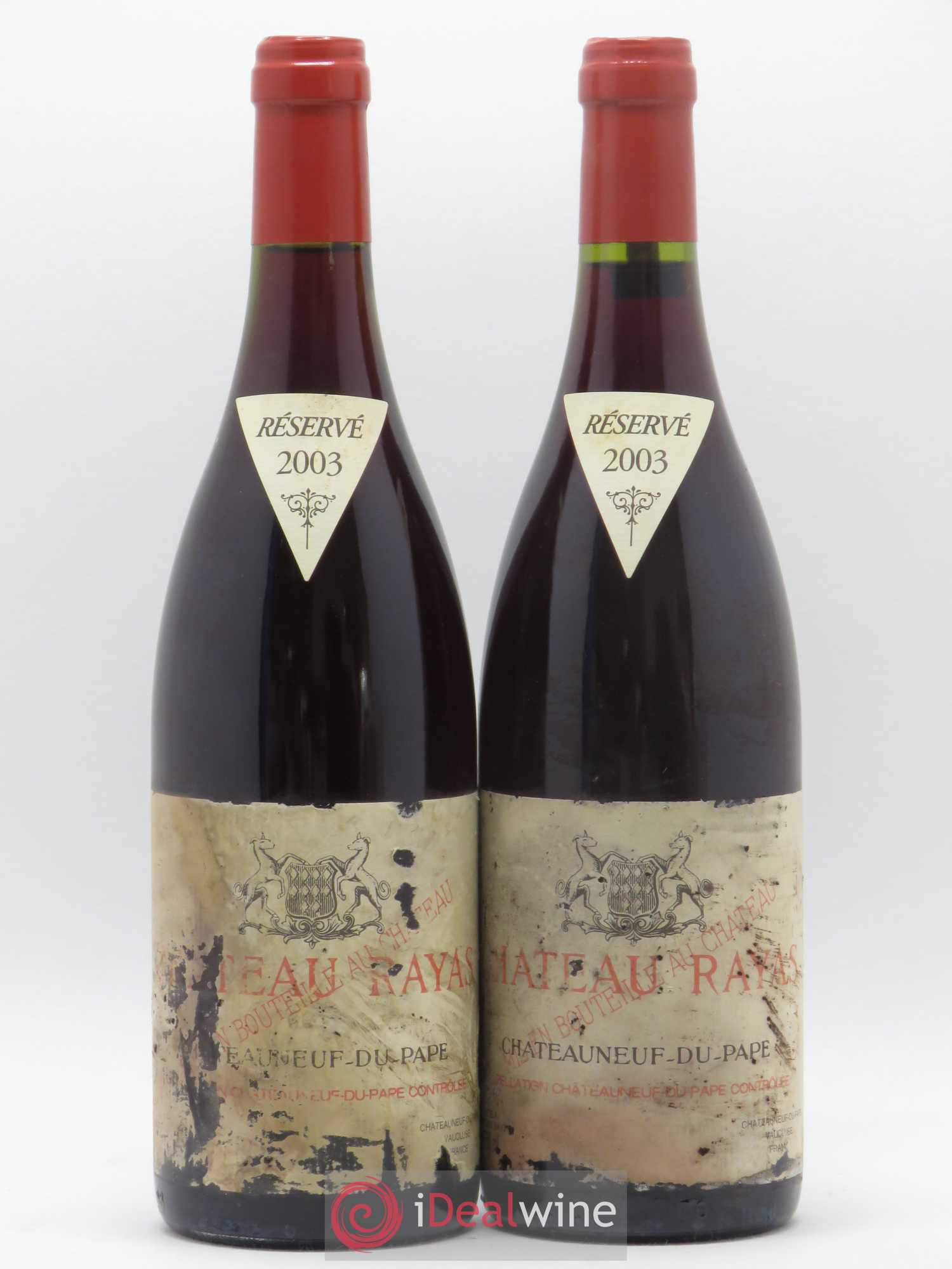 Châteauneuf-du-Pape Château Rayas Emmanuel Reynaud 2003 - Lot de 2 bouteilles - 0