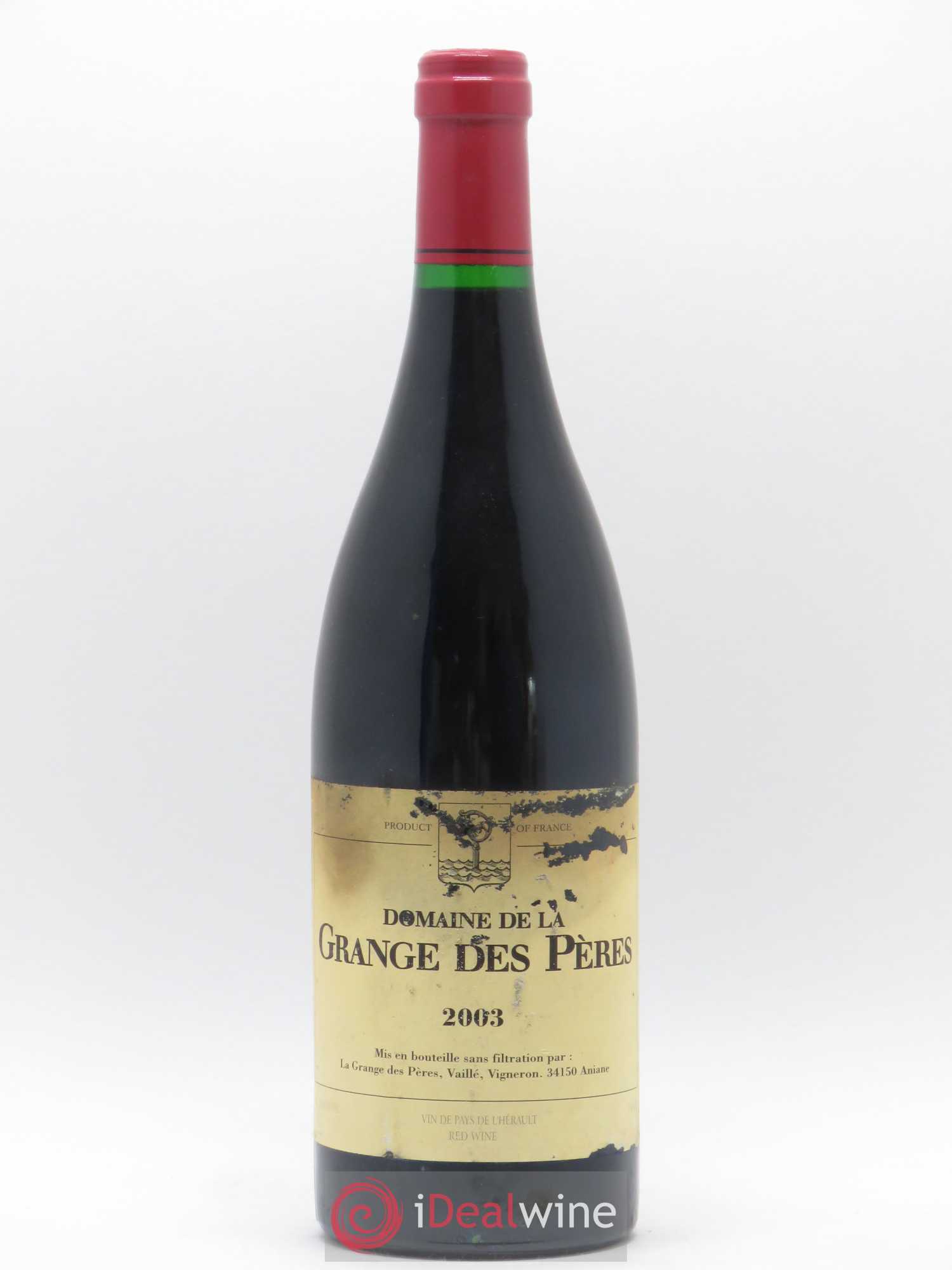 Pays d'Hérault Grange des Pères Laurent Vaillé 2003 - Lot de 1 bouteille - 0