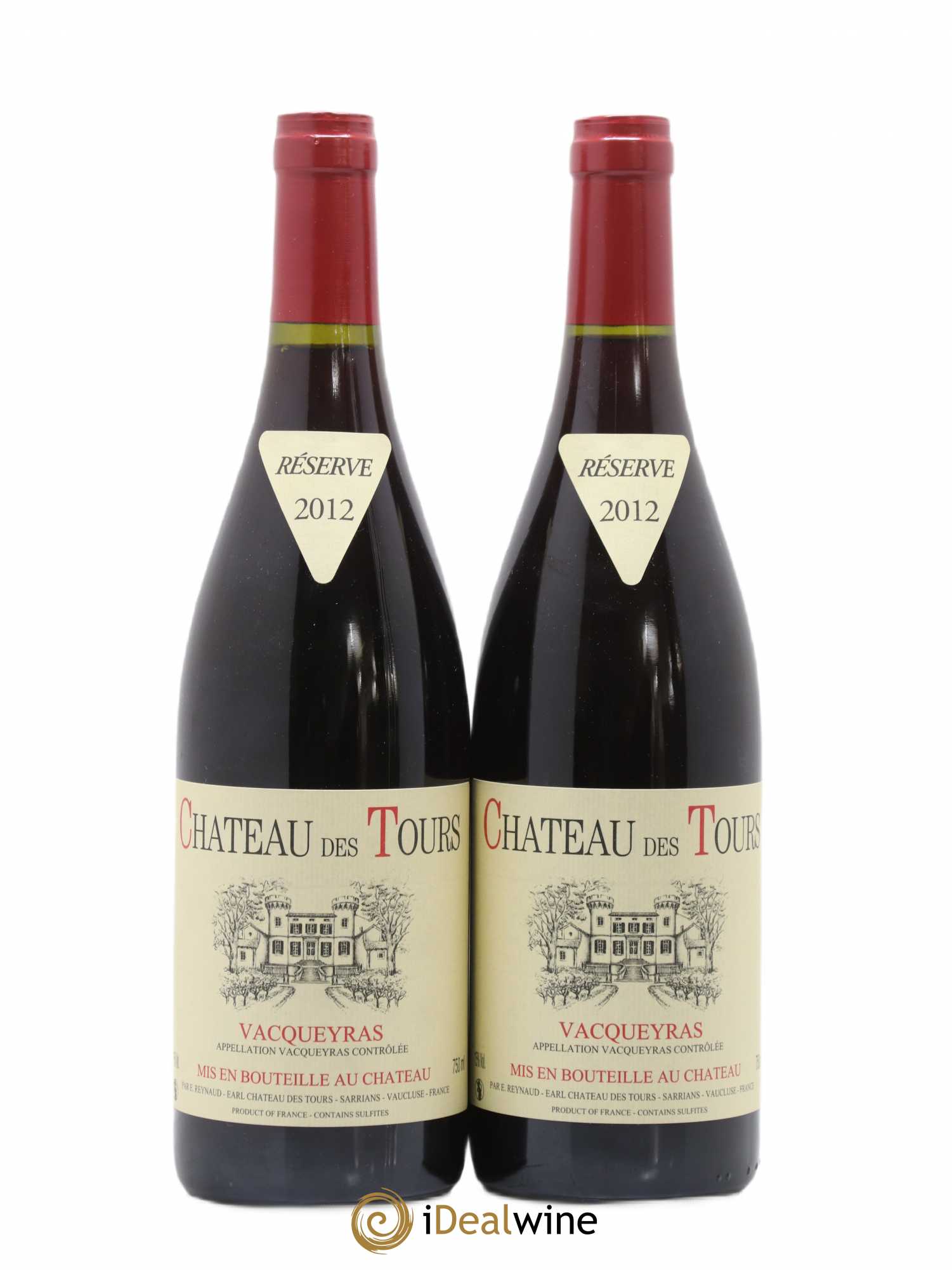 Vacqueyras Château des Tours Emmanuel Reynaud 2012 - Lot de 2 bouteilles - 0