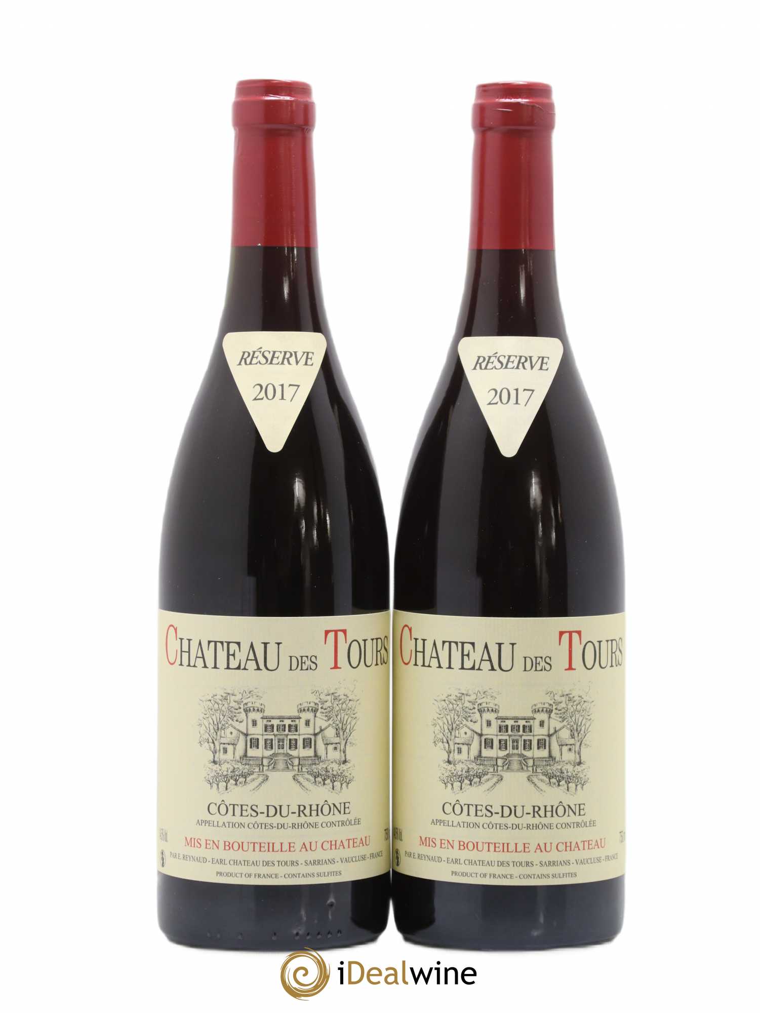 Côtes-du-Rhône Château des Tours Emmanuel Reynaud 2017 - Lot de 2 bouteilles - 0