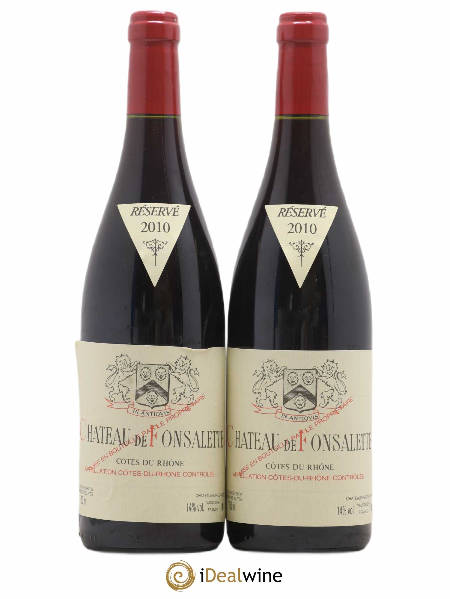Côtes-du-Rhône Château de Fonsalette Emmanuel Reynaud 2010 - Lot de 2 bouteilles - 0