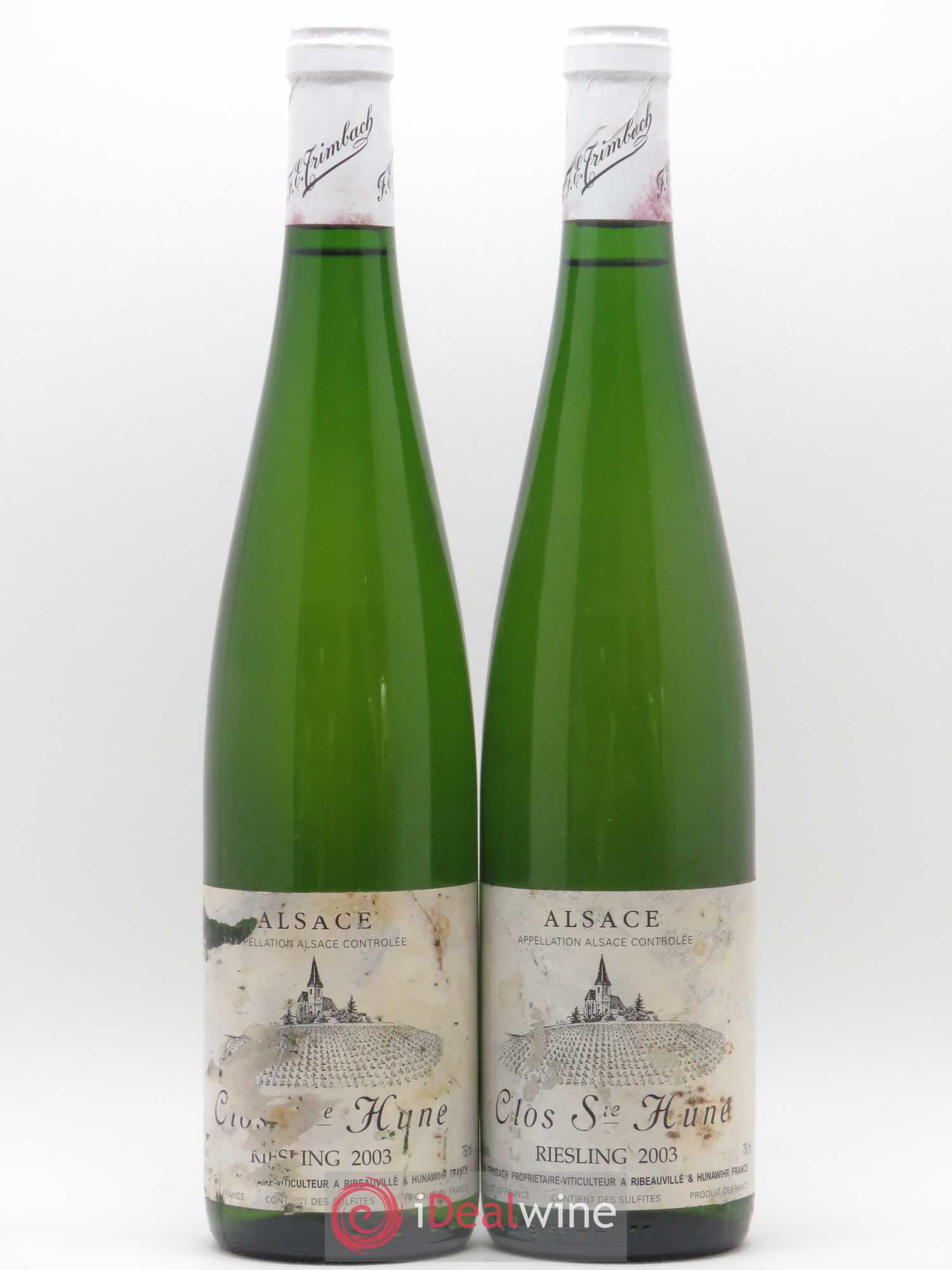 Alsace Riesling Clos Sainte-Hune Trimbach (Domaine) 2003 - Lot de 2 bouteilles - 0