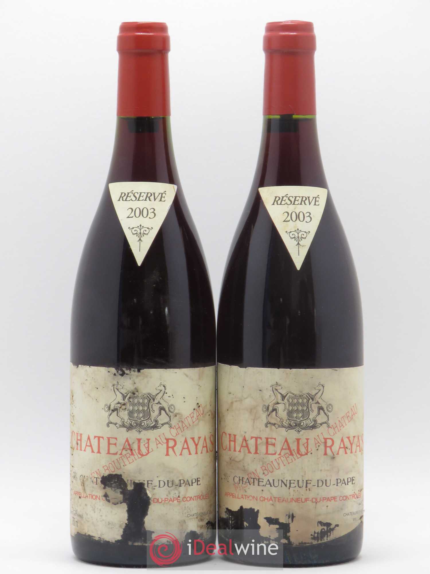 Châteauneuf-du-Pape Château Rayas Emmanuel Reynaud 2003 - Lot de 2 bouteilles - 0