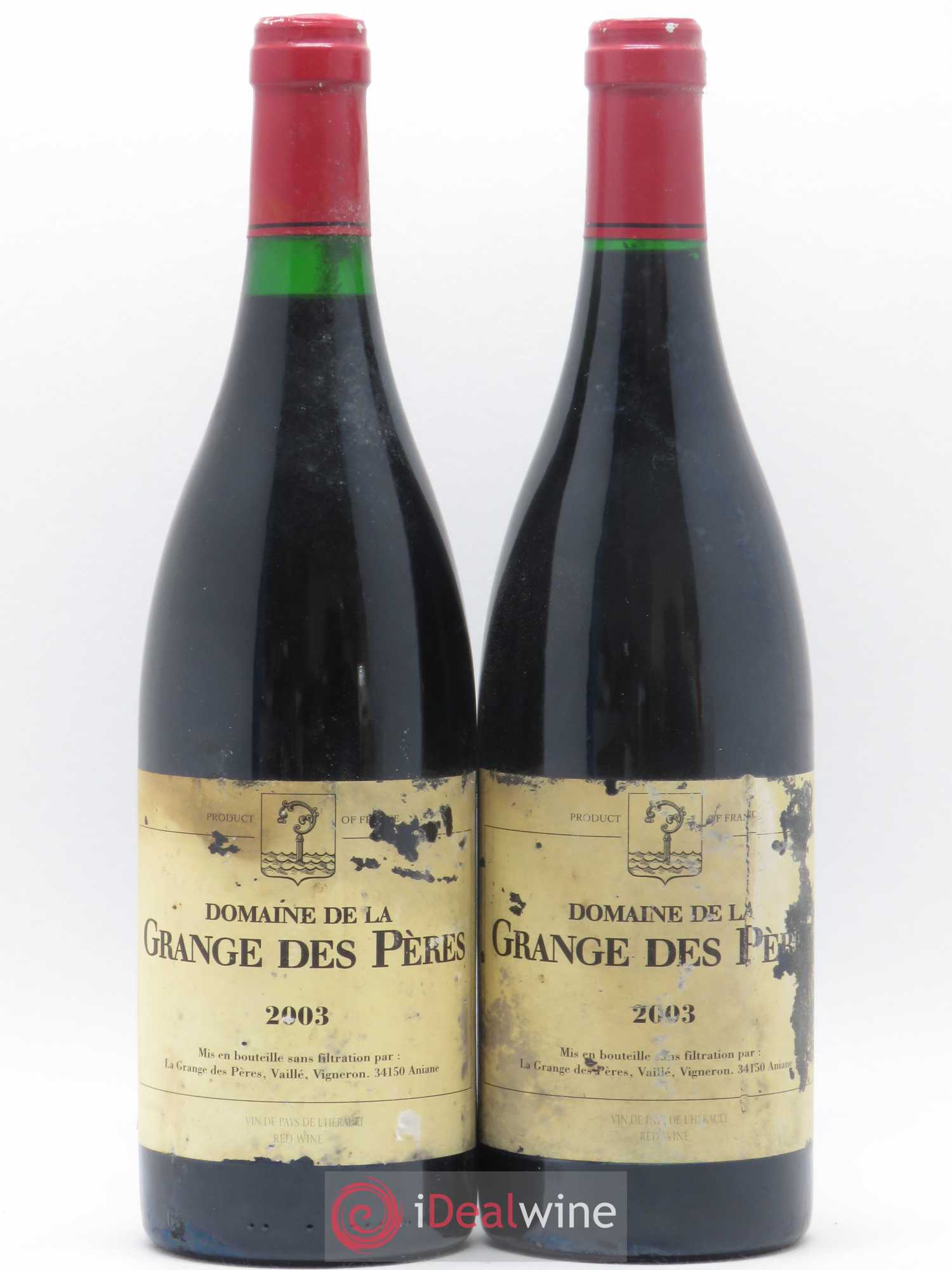 Pays d'Hérault Grange des Pères Laurent Vaillé 2003 - Lot de 2 bouteilles - 0