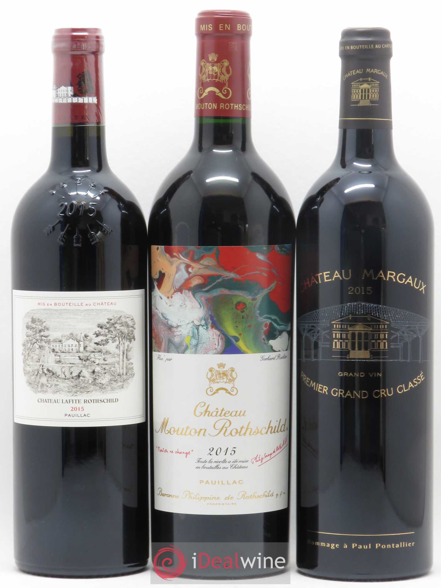 Caisse Duclot Petrus Ausone Cheval Blanc Margaux Yquem Haut-Brion Lafite Rothschild Mission Haut-Brion Mouton Rothschild 2015 - Posten von 9 Flaschen - 3