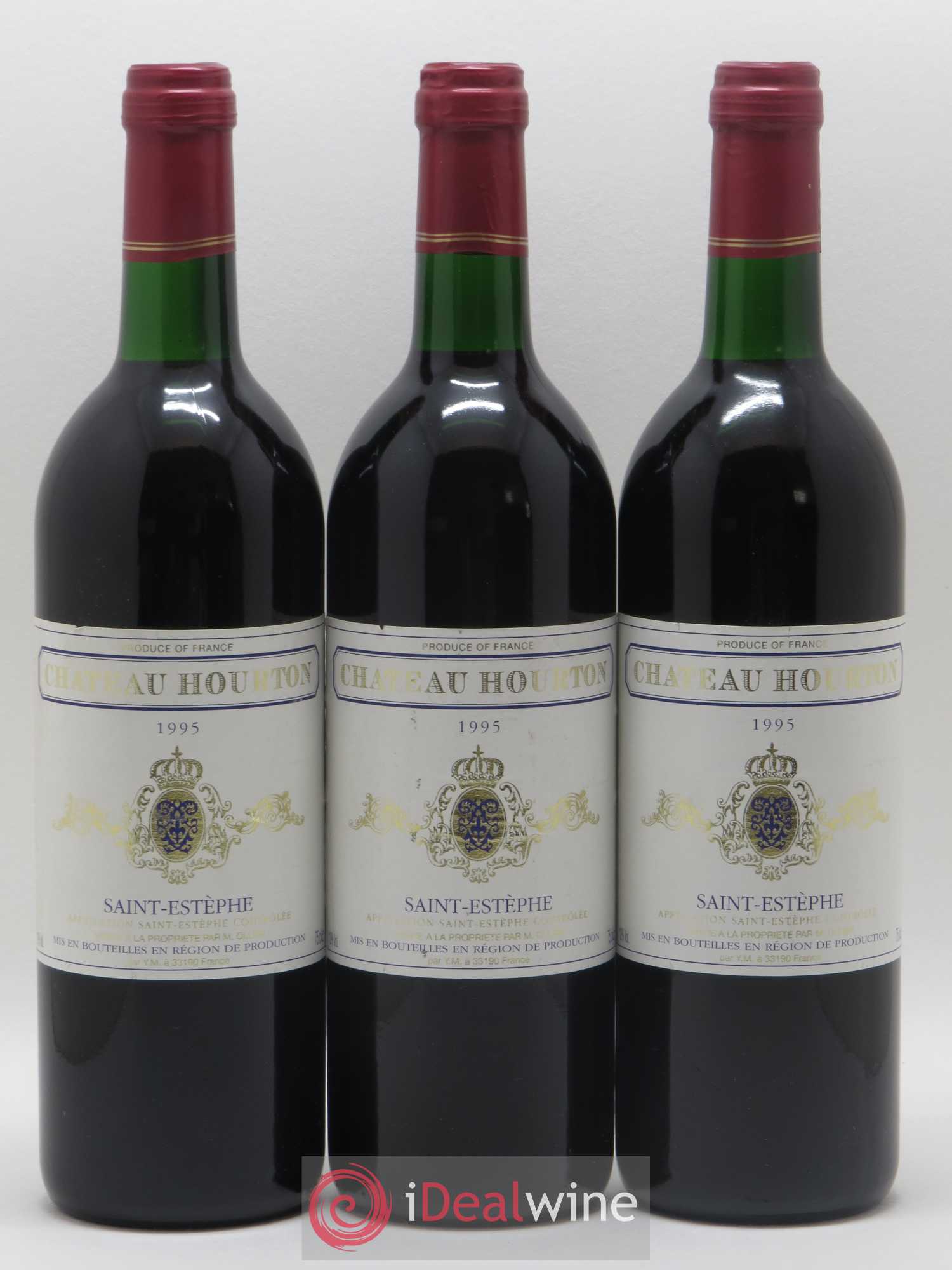 Saint-Estèphe Chateau Hourton 1995 - Lot de 3 bouteilles - 0