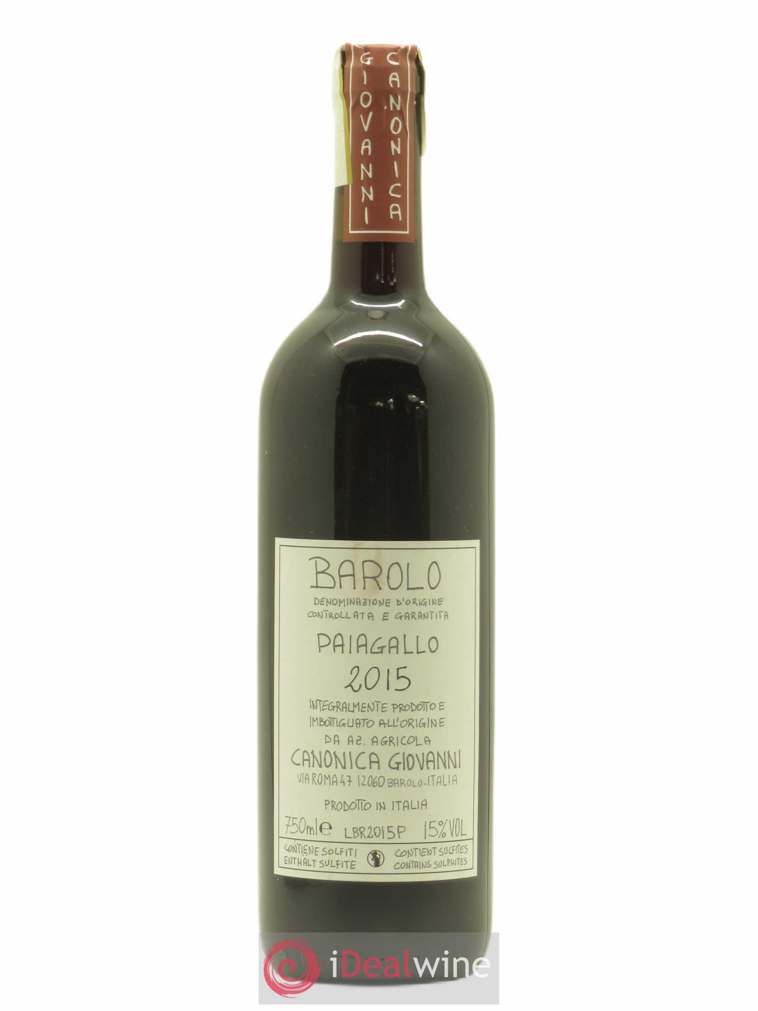 Barolo DOCG Paiagallo Giovanni Canonica 2015 - Lot de 1 bouteille - 0
