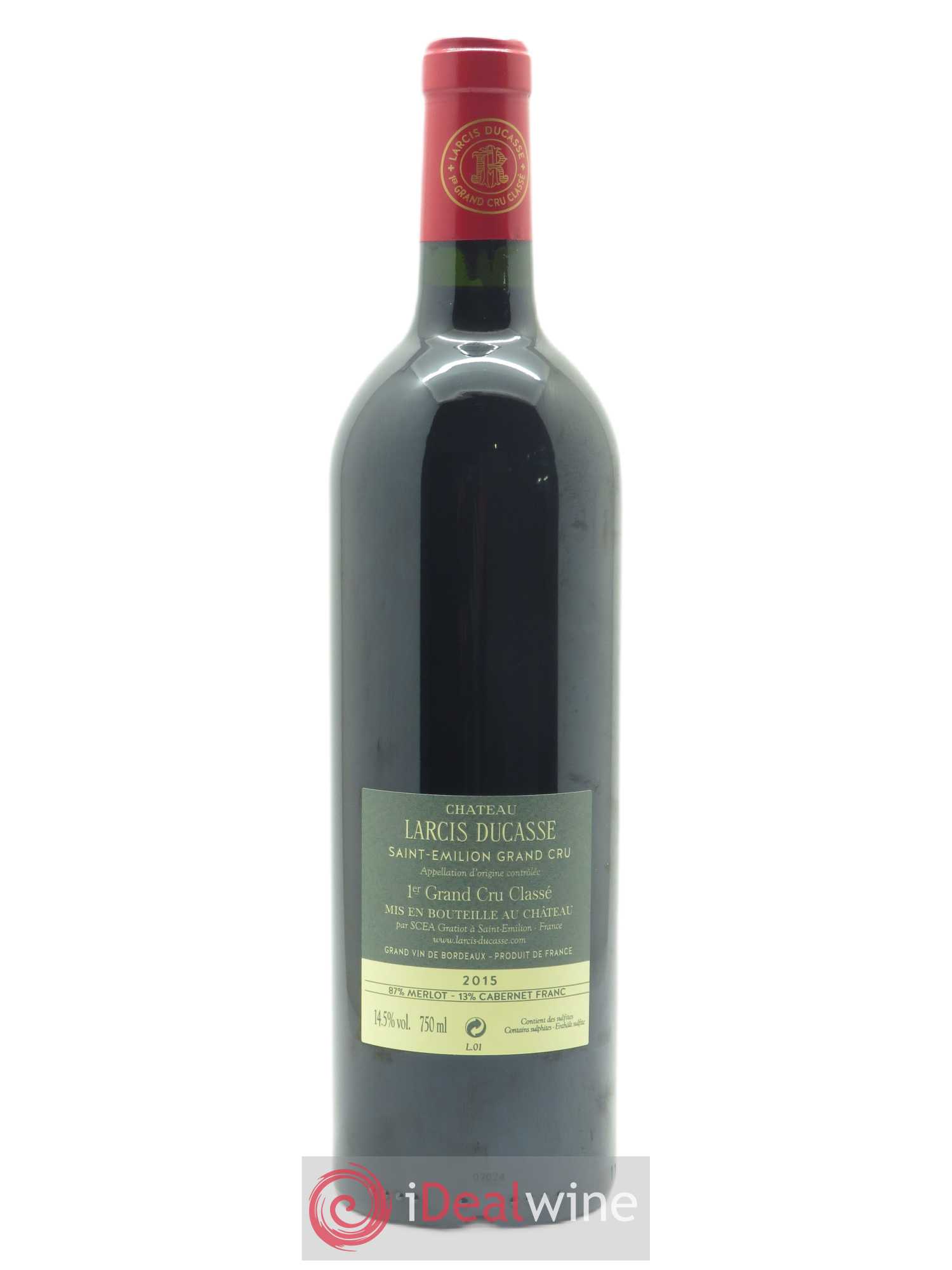 Château Larcis Ducasse 1er Grand Cru Classé B 2015 - Lot de 1 bouteille - 1