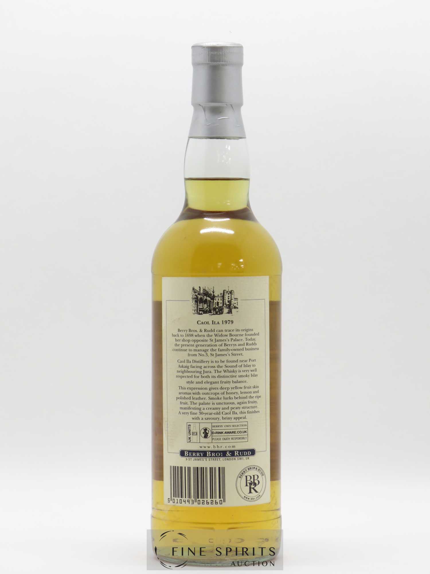 Caol Ila 30 years 1979 Berry Bros & Rudd Cask n°4415 - bottled 2010 Berry's Own Selection - Lot de 1 bouteille - 1