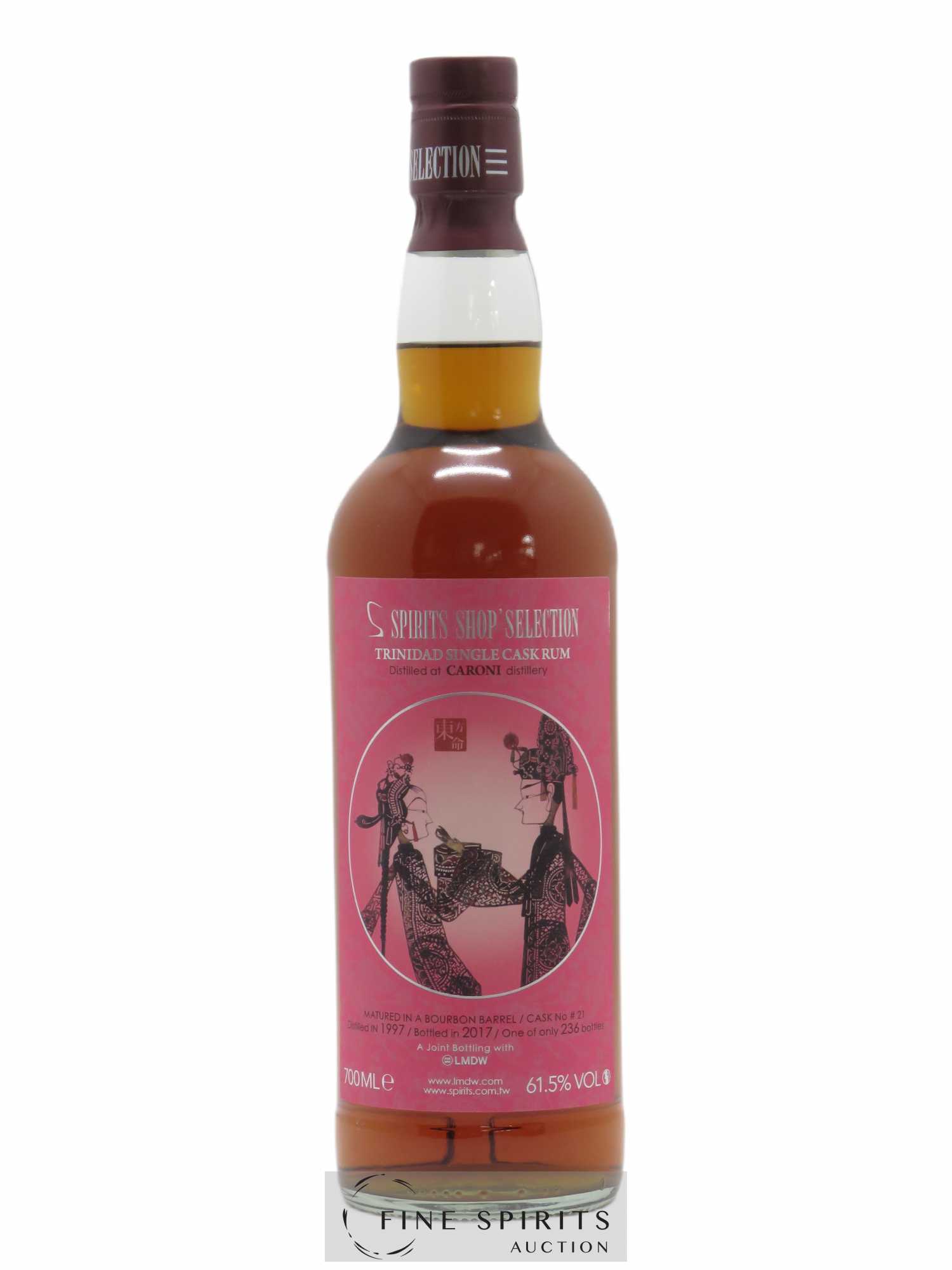 Caroni 1997 Of. Spirits Shop' Selection Bourbon Barrel Cask n°21 - One of 236 - bottled 2017 Joint bottling with LMDW - Lot de 1 bouteille - 0