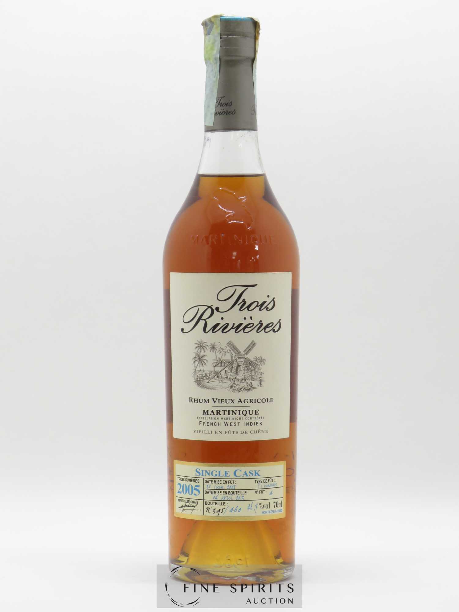 Trois Rivières 2005 Of. Single Cask n°4 - One of 460 - bottled 2013 - Lot de 1 bouteille - 1