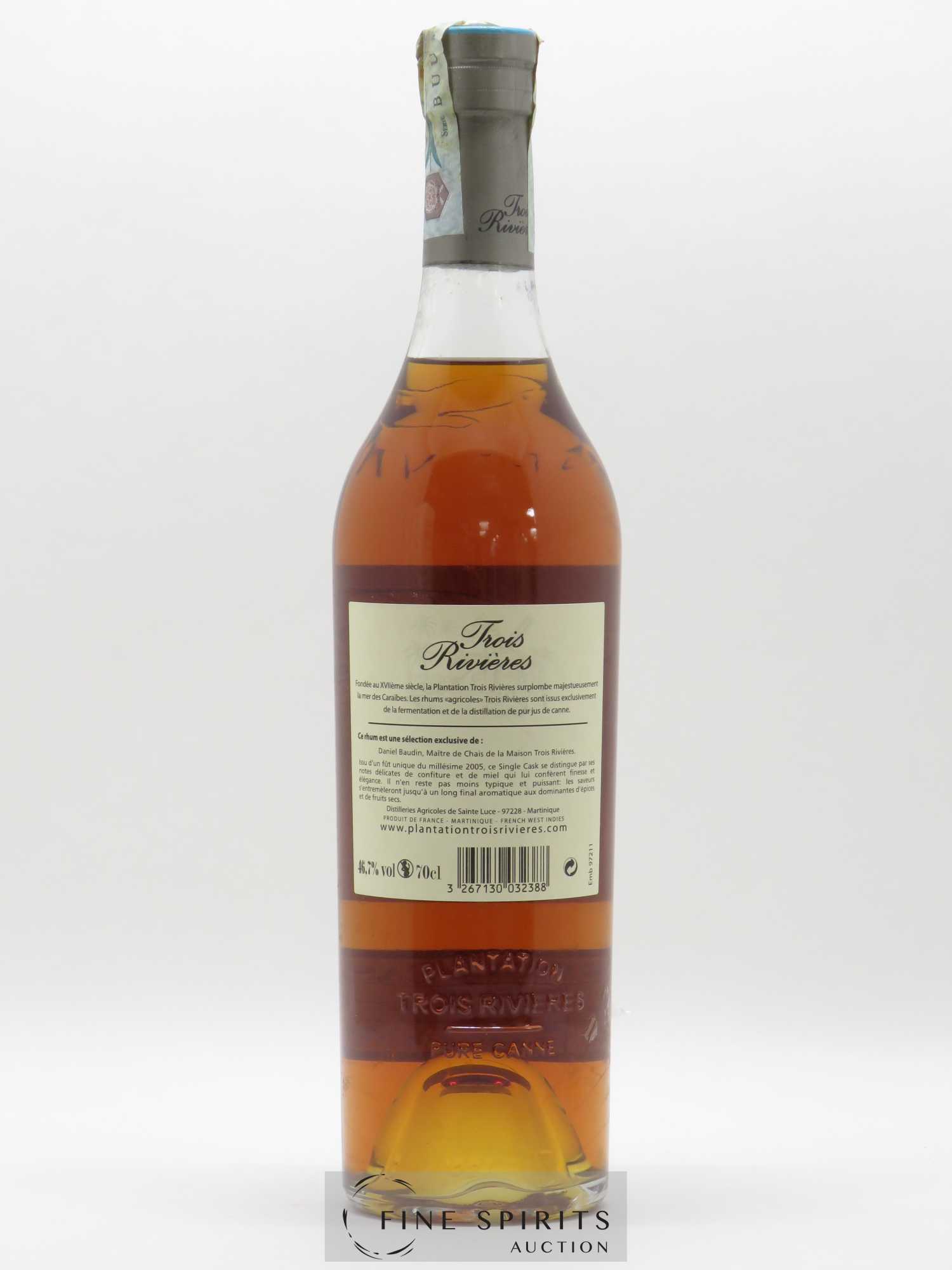 Trois Rivières 2005 Of. Single Cask n°4 - One of 460 - bottled 2013 - Lot de 1 bouteille - 2