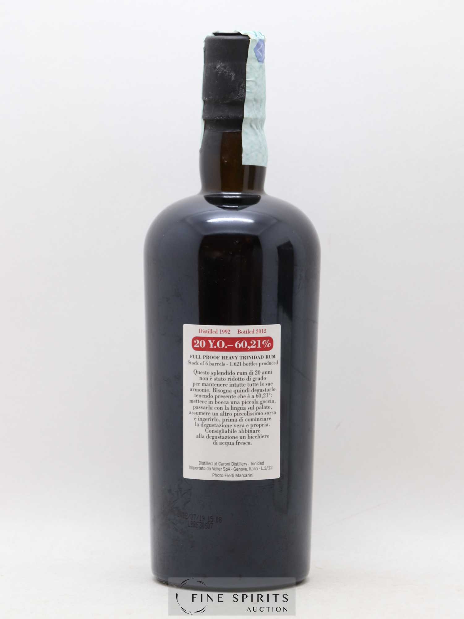 Caroni 20 years 1992 Velier Full Proof 1621 bottles - bottled 2012 - Lot de 1 bouteille - 2