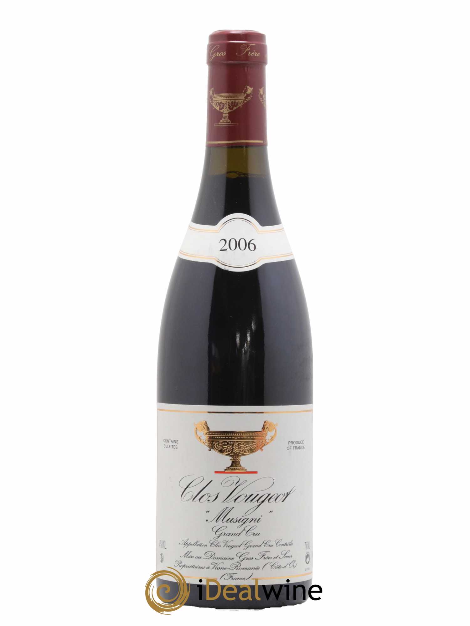 Clos de Vougeot Grand Cru Musigni Gros Frère & Soeur 2006 - Lot de 1 bouteille - 0