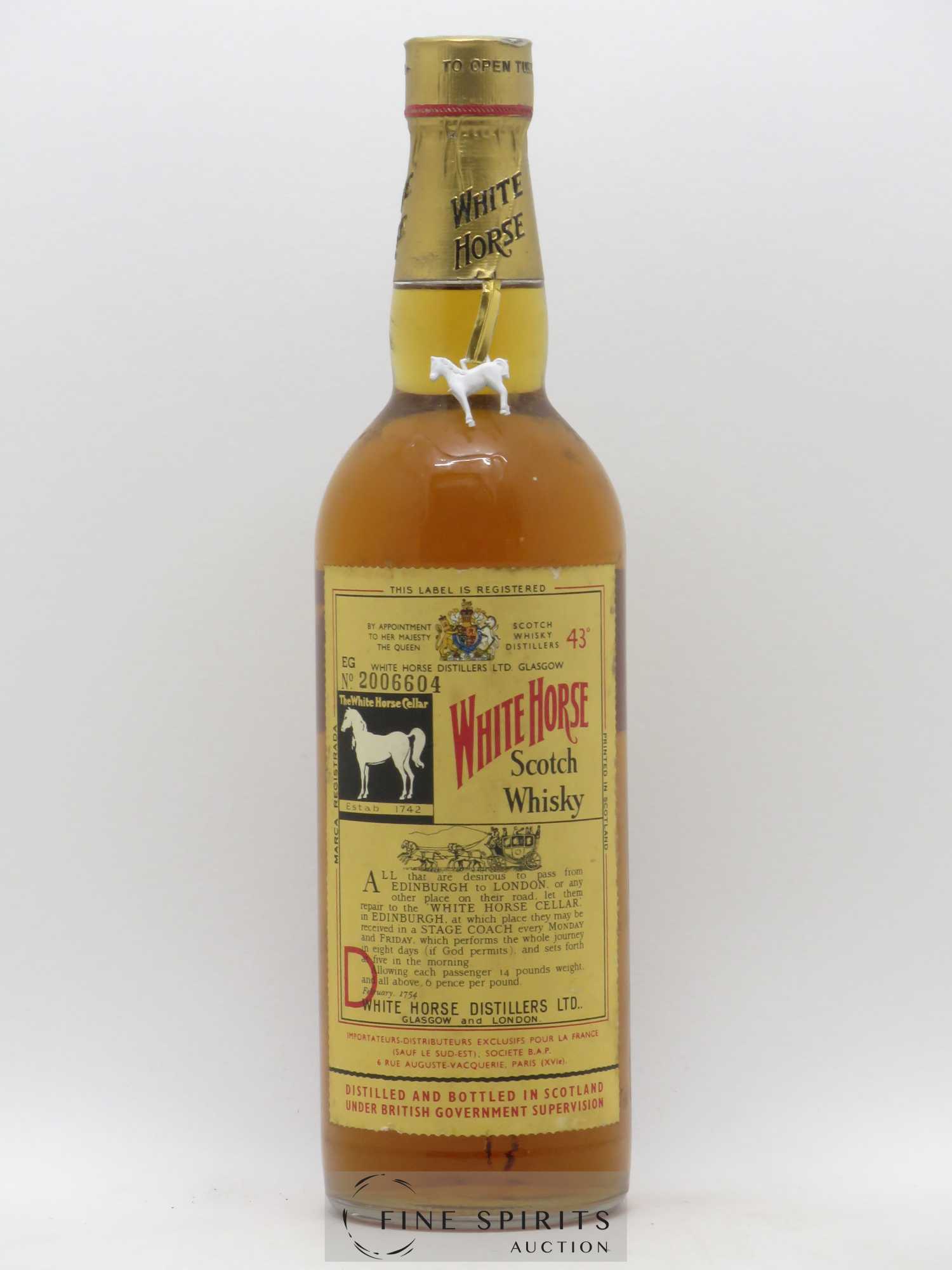 White Horse Of. FR B.A.P. Import - Lot de 1 bouteille - 0