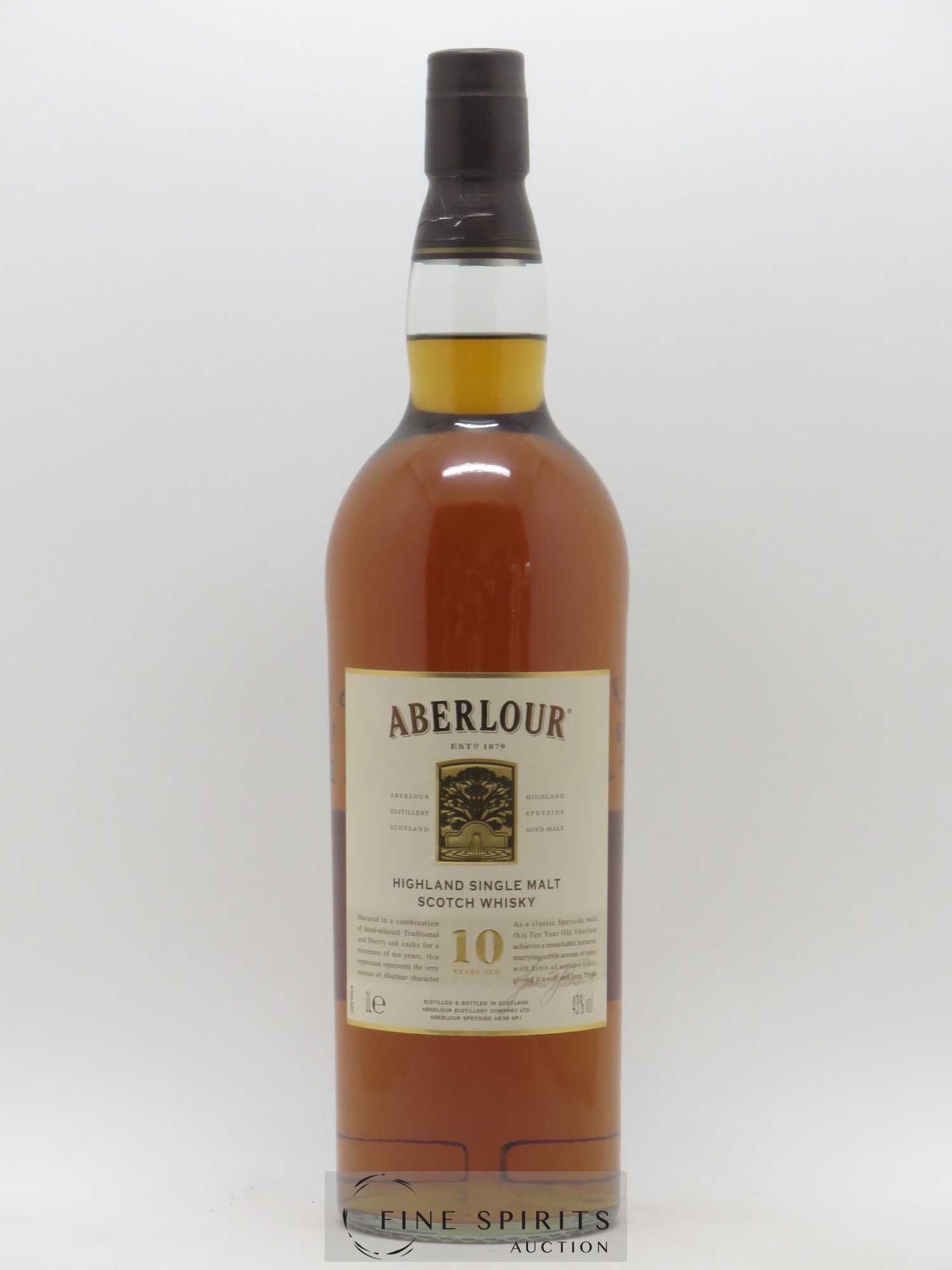 Aberlour 10 years Of. (1L) - Lot de 1 bouteille - 1