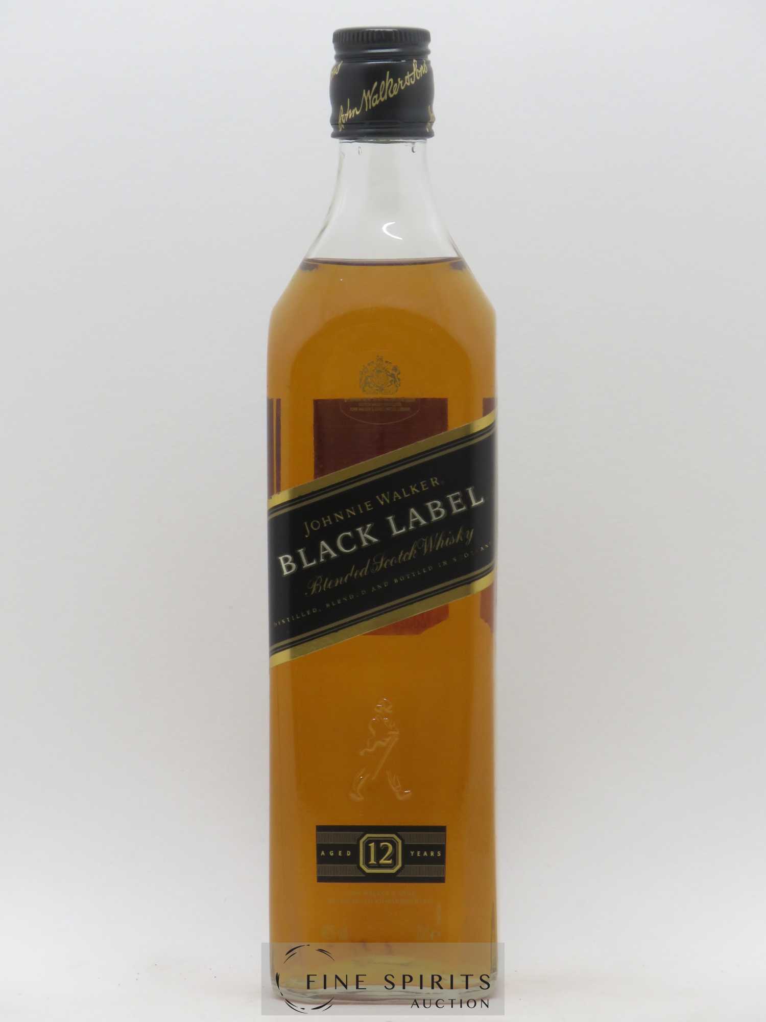 Johnnie Walker 12 years Of. Black Label (70cl.) - Lot de 1 bouteille - 1