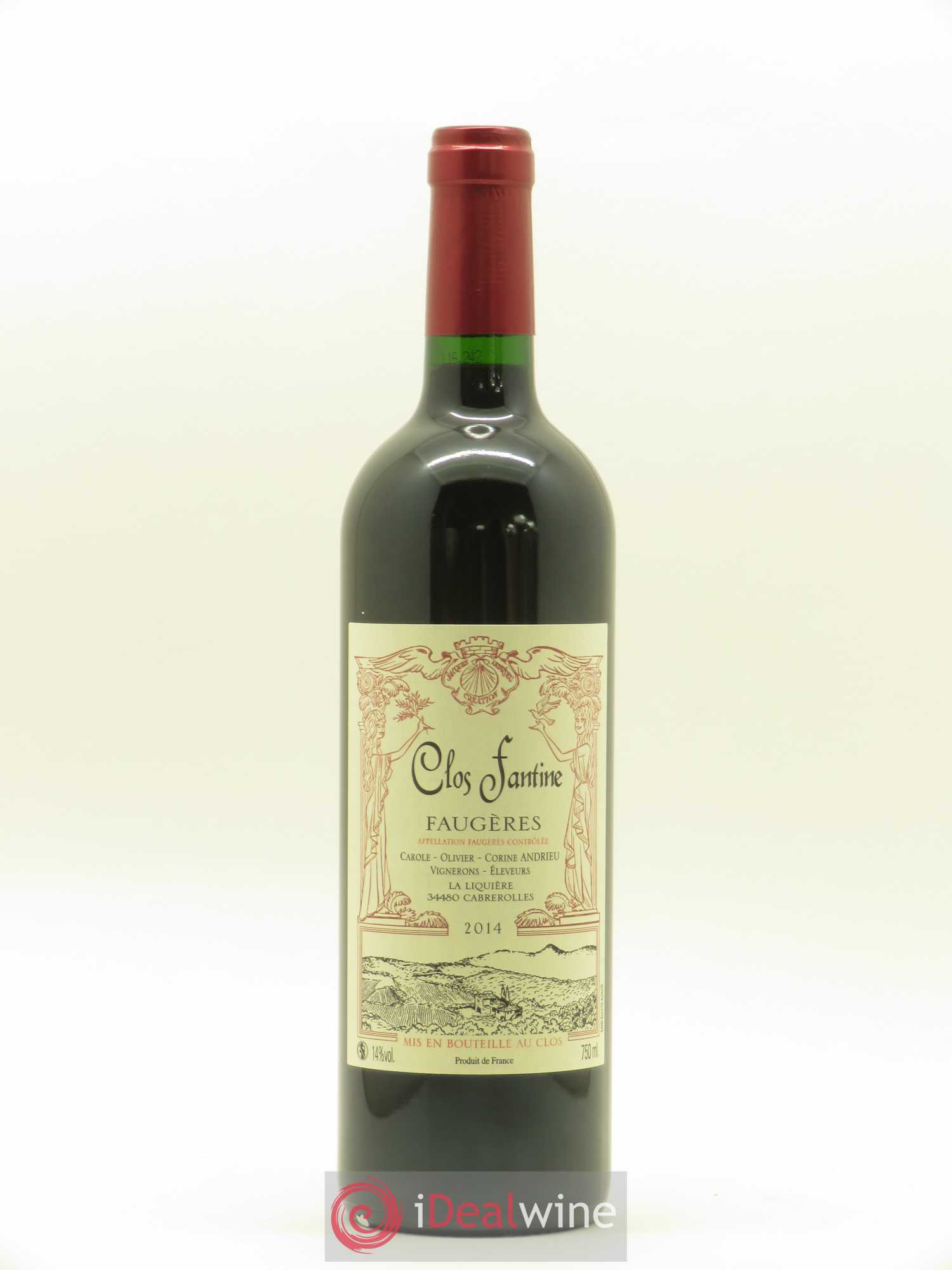 Faugères Clos Fantine Tradition Famille Andrieu 2014 - Lot de 1 bouteille - 0