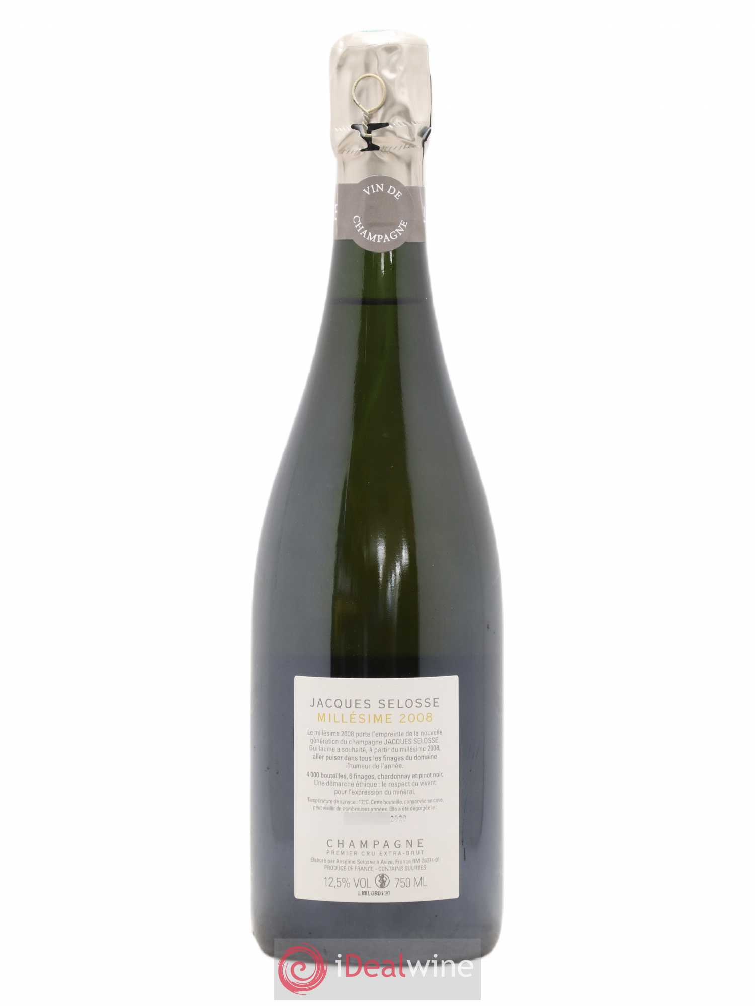 1er Cru Millésimé Extra-Brut Jacques Selosse 2008 - Lot de 1 bouteille - 1
