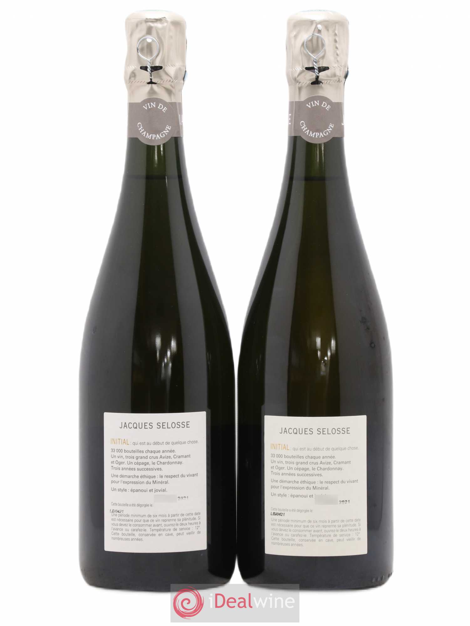 Initial Brut Jacques Selosse - Lot de 2 bouteilles - 1
