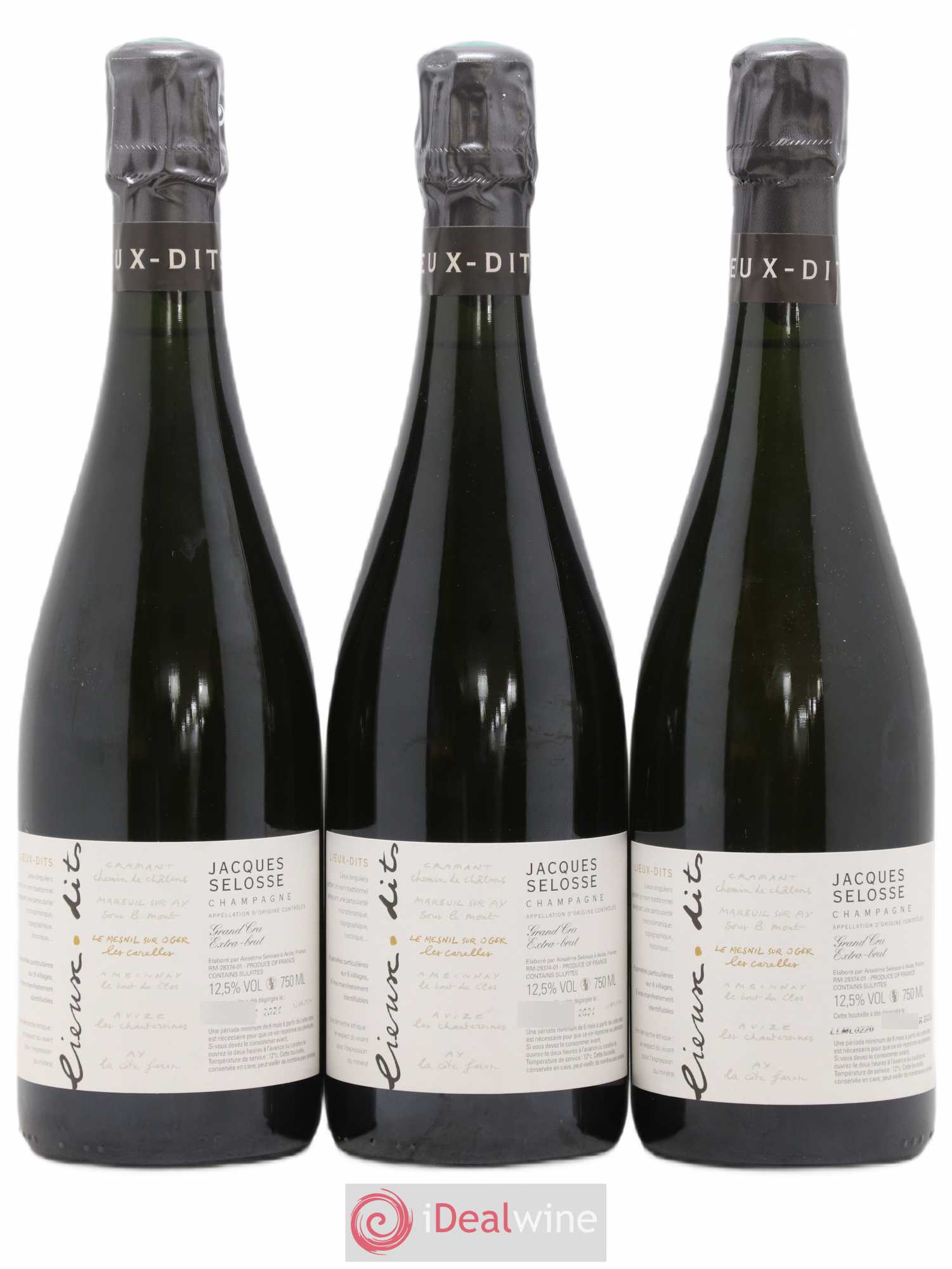 Les Carelles Blanc de Blancs Jacques Selosse - Lot de 3 bouteilles - 0