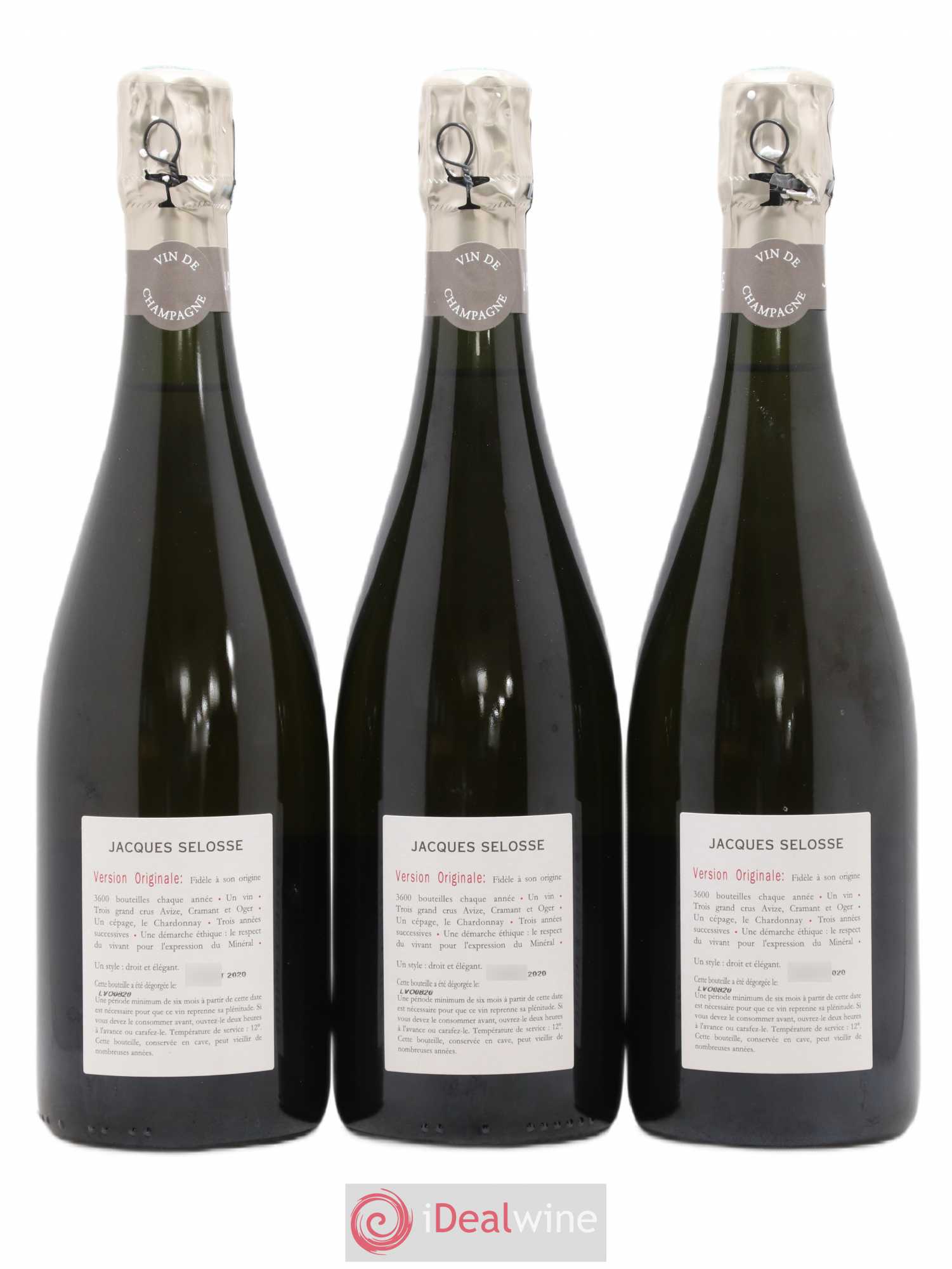 Version Originale Jacques Selosse - Lot de 3 bouteilles - 1