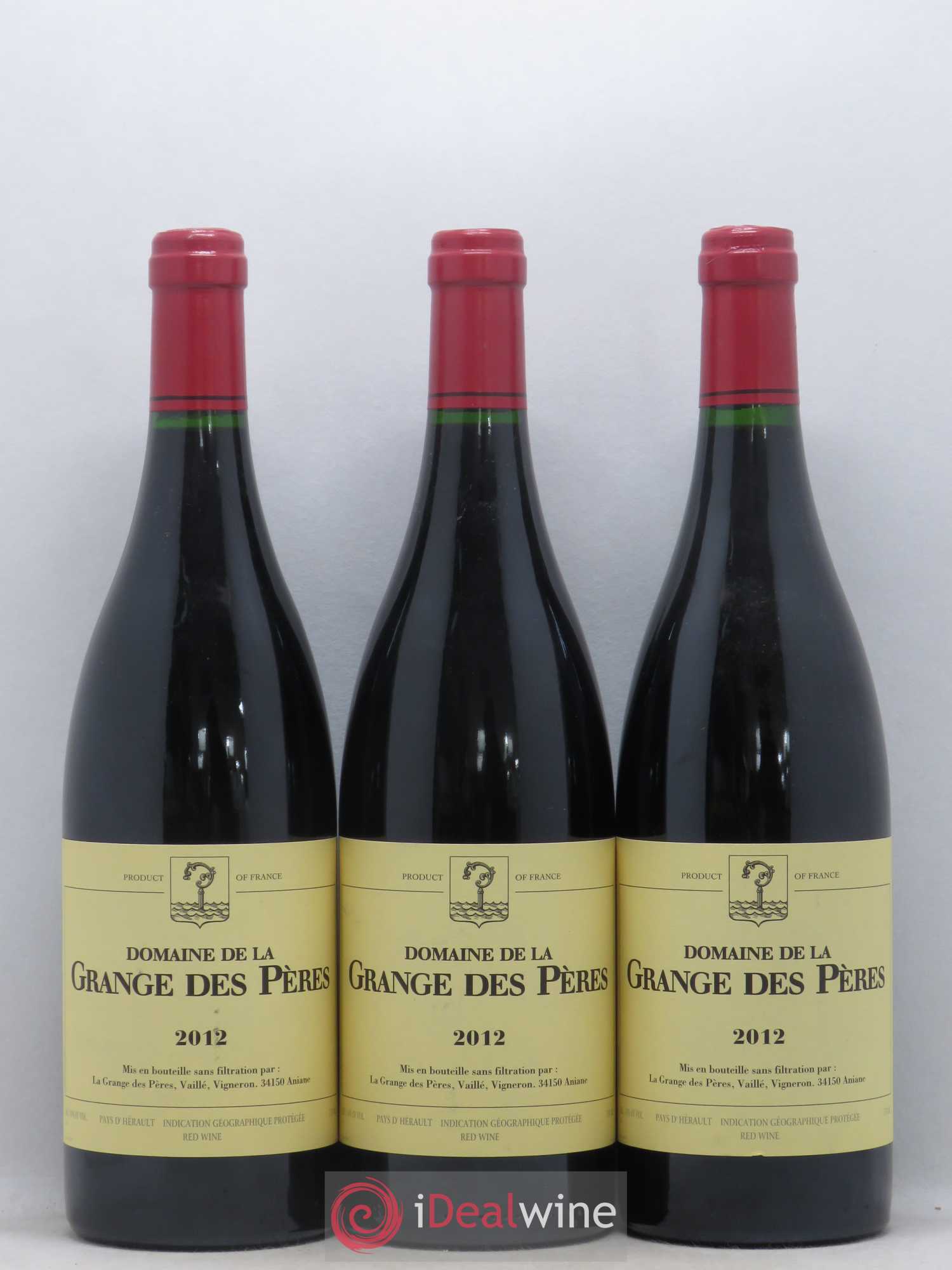 Pays d'Hérault Grange des Pères Laurent Vaillé 2012 - Lot de 3 bouteilles - 0