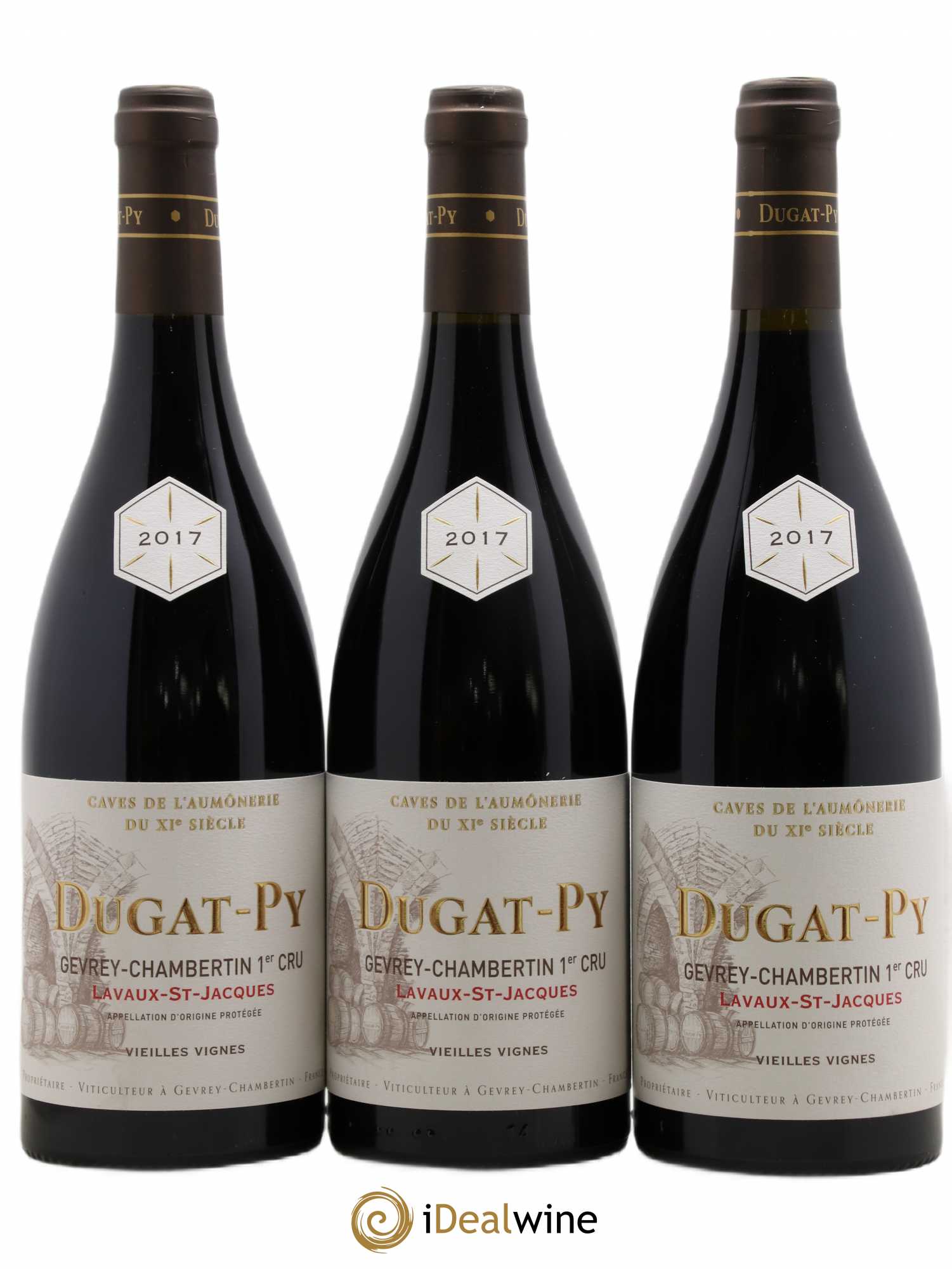 Gevrey-Chambertin 1er Cru Lavaux Saint Jacques Dugat-Py 2017 - Lot de 3 bouteilles - 0