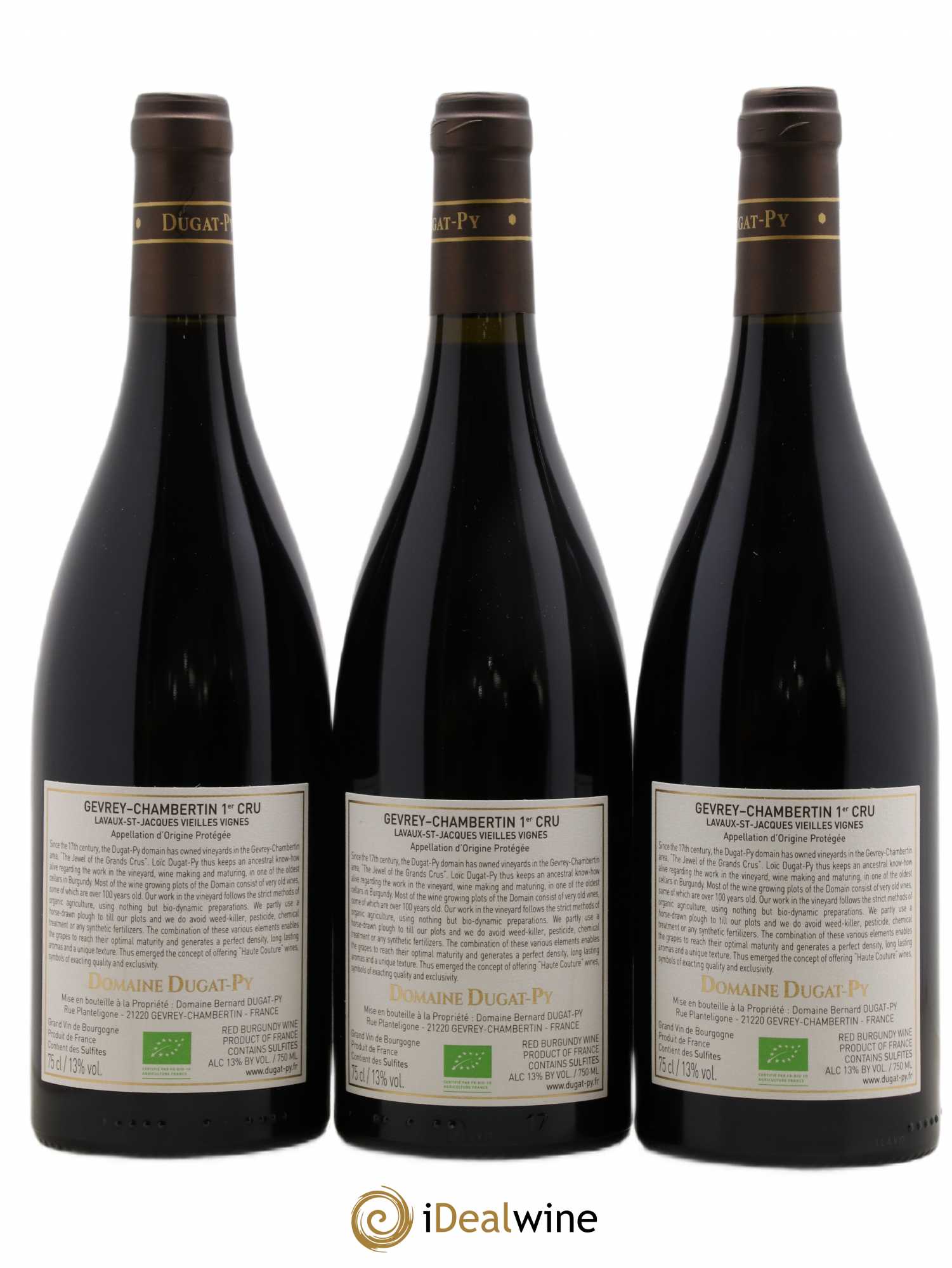Gevrey-Chambertin 1er Cru Lavaux Saint Jacques Dugat-Py 2017 - Lot de 3 bouteilles - 1