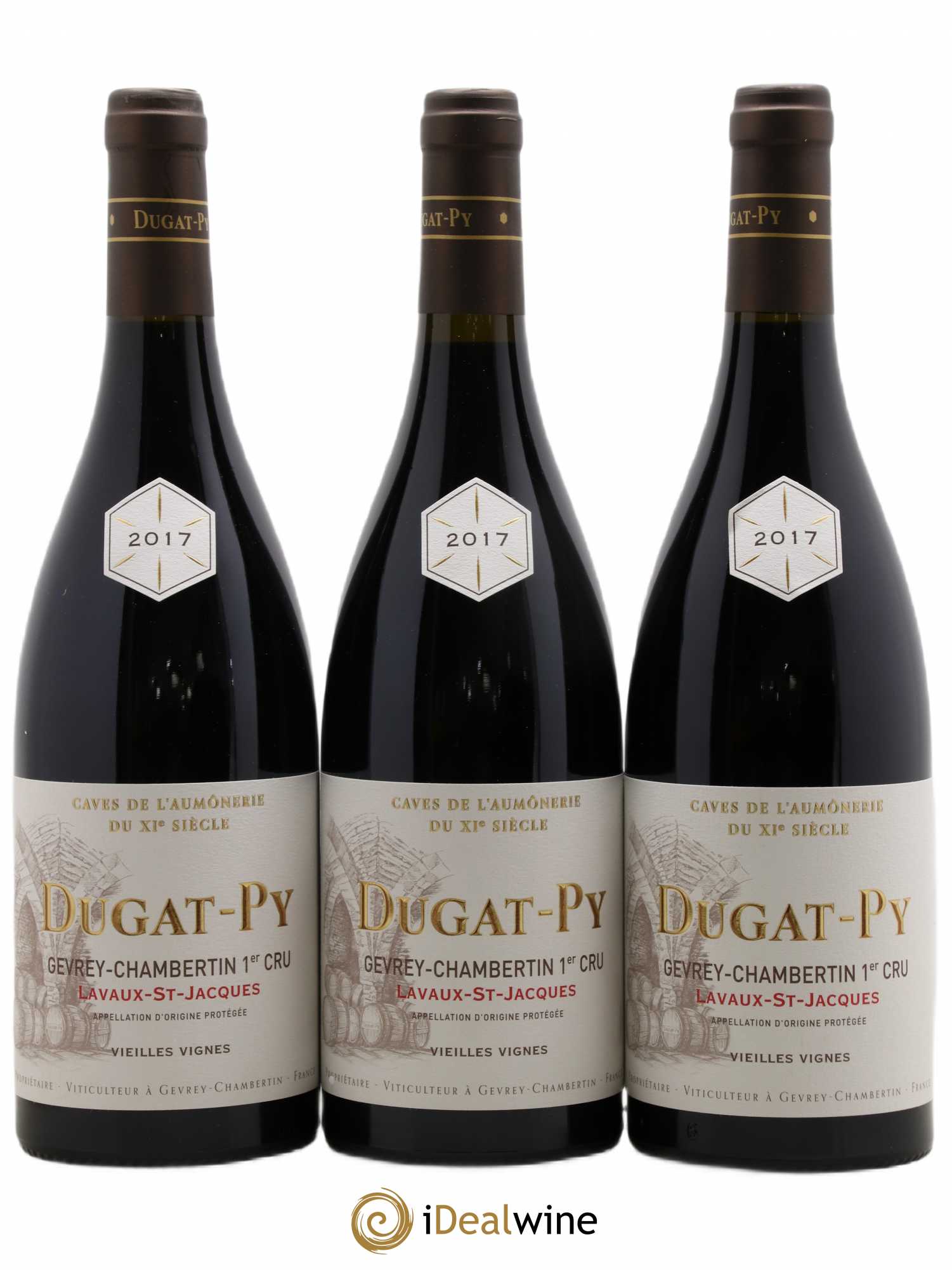 Gevrey-Chambertin 1er Cru Lavaux Saint Jacques Dugat-Py 2017 - Lot de 3 bouteilles - 0
