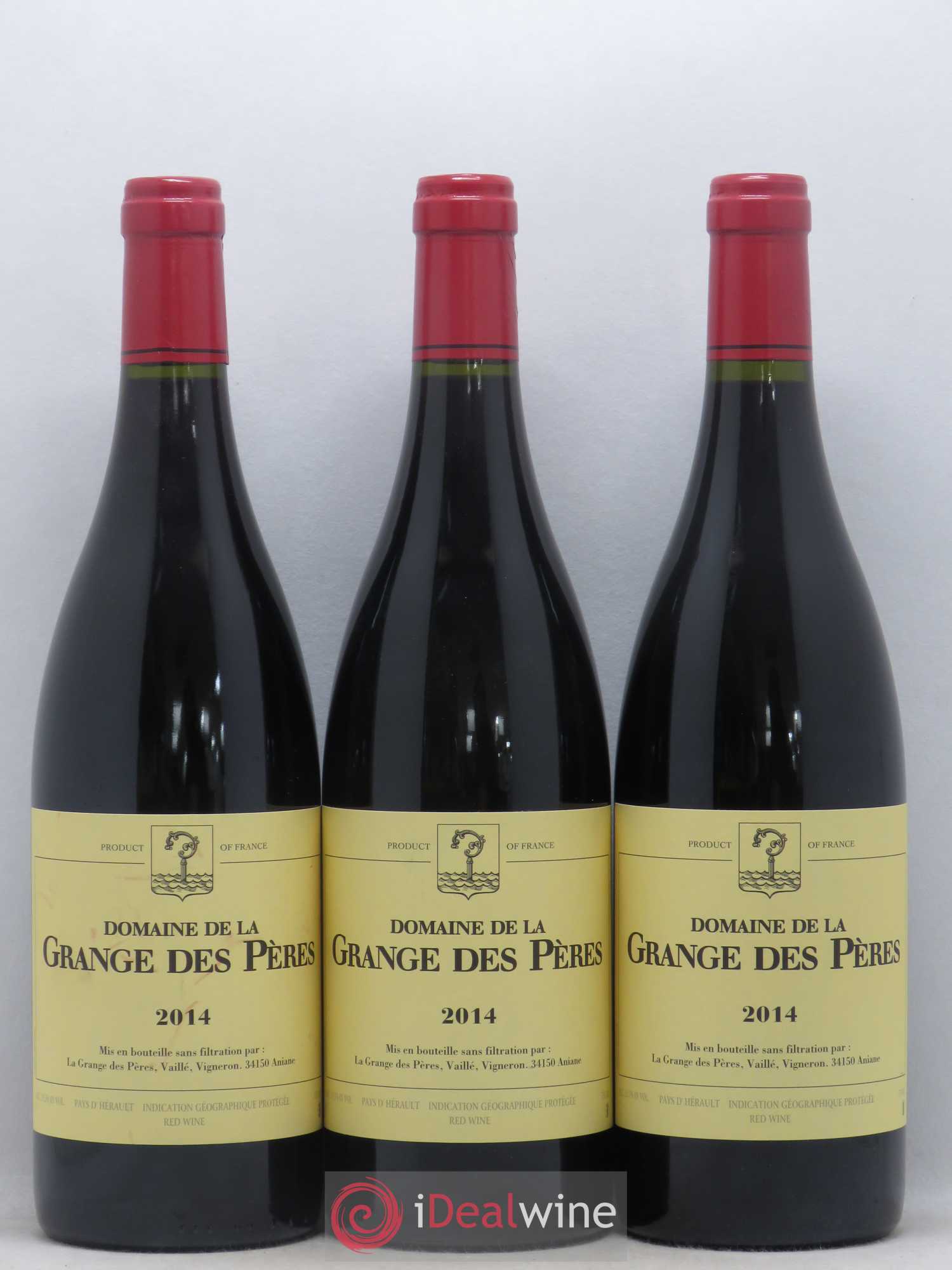 Pays d'Hérault Grange des Pères Laurent Vaillé 2014 - Lot de 3 bouteilles - 0