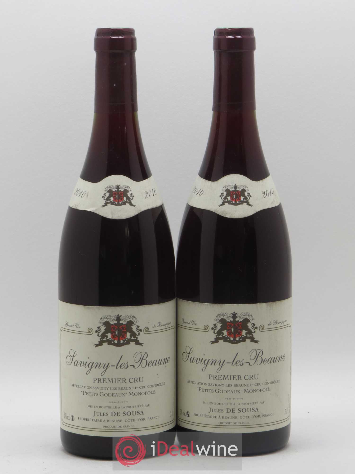 Savigny-lès-Beaune 1er Cru Petits Godeaux De Sousa (sans prix de réserve) 2010 - Posten von 2 Flaschen - 0