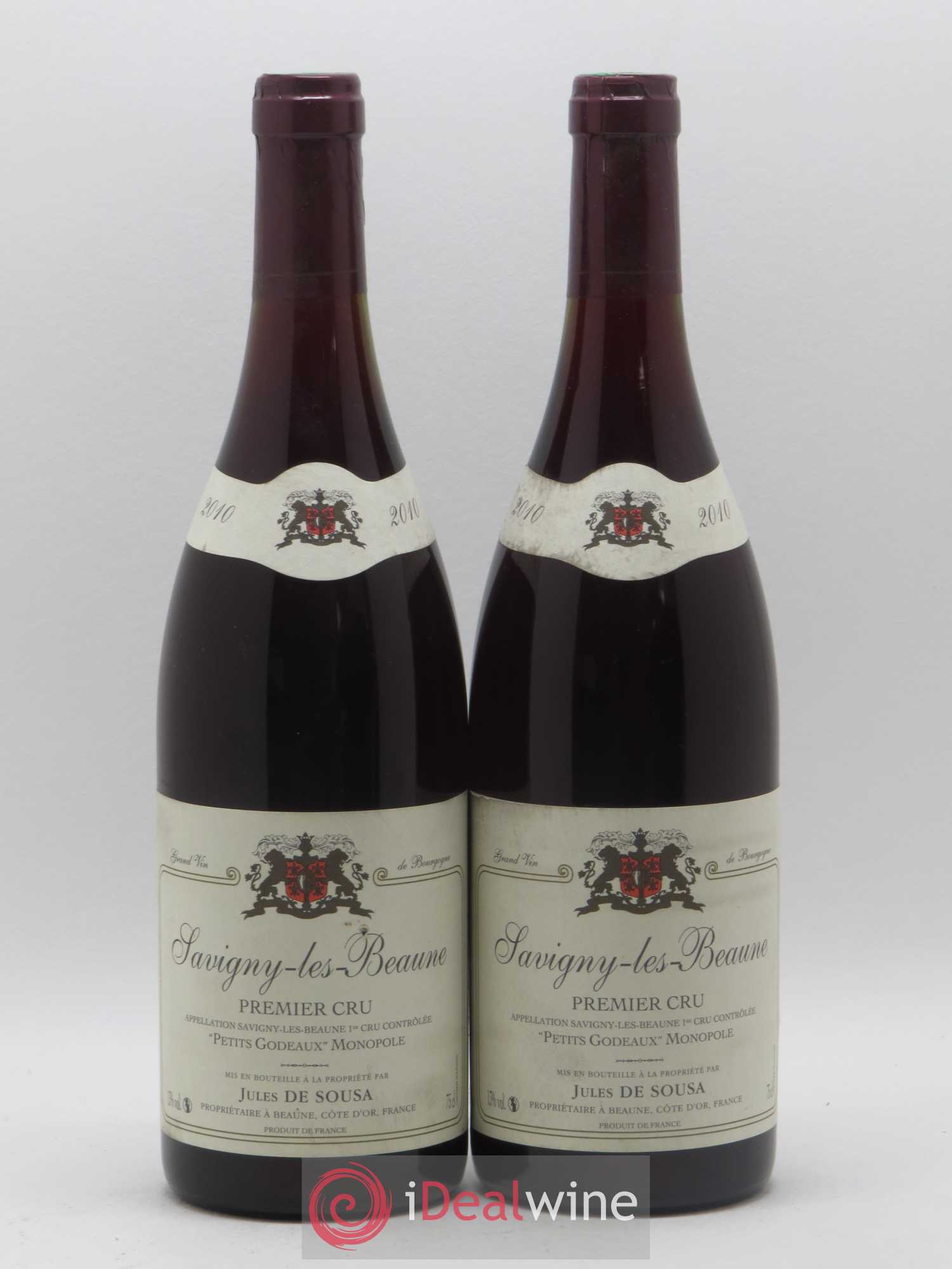 Savigny-lès-Beaune 1er Cru Petits Godeaux De Sousa (sans prix de réserve) 2010 - Posten von 2 Flaschen - 0